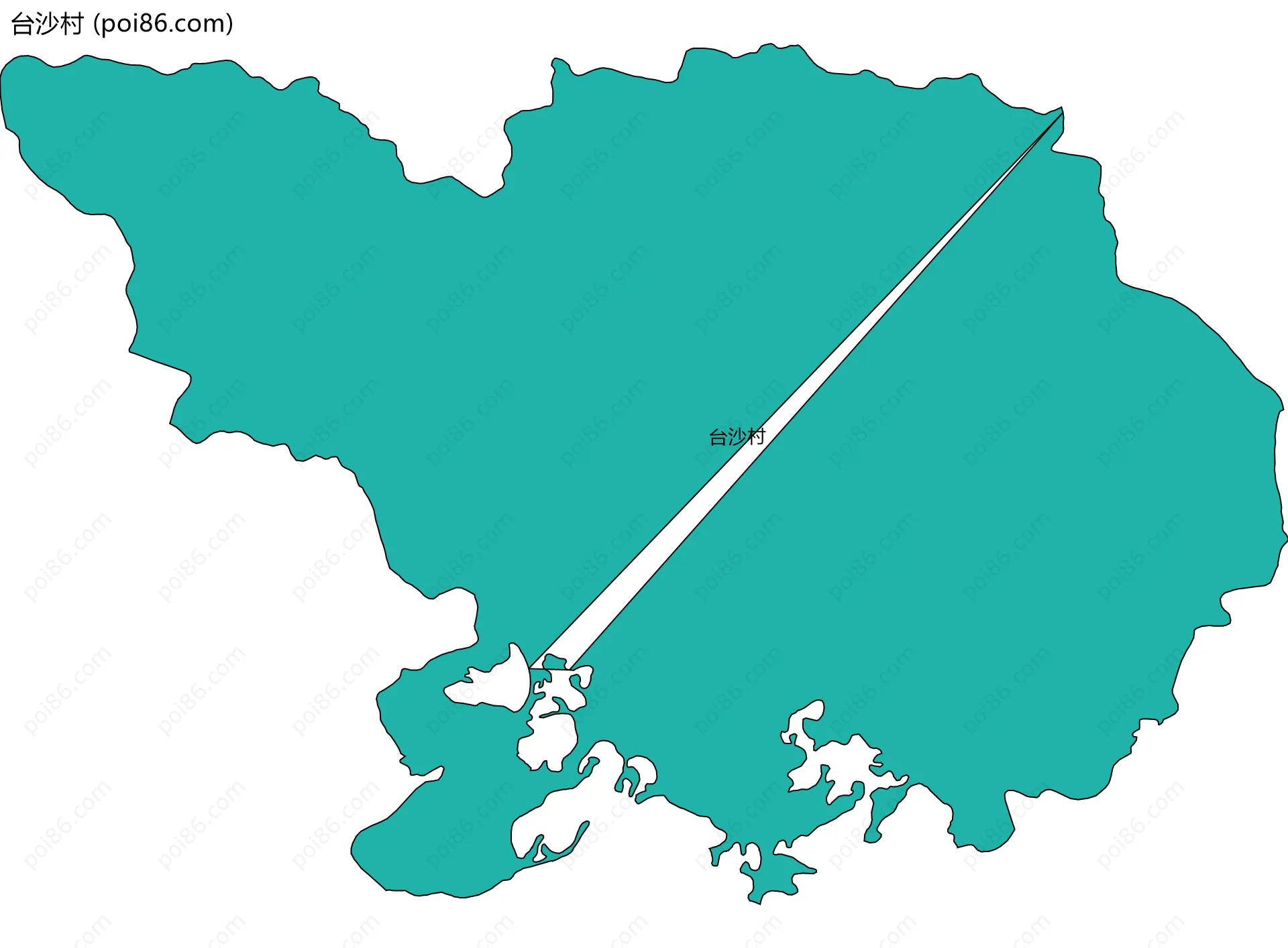 台沙村边界地图