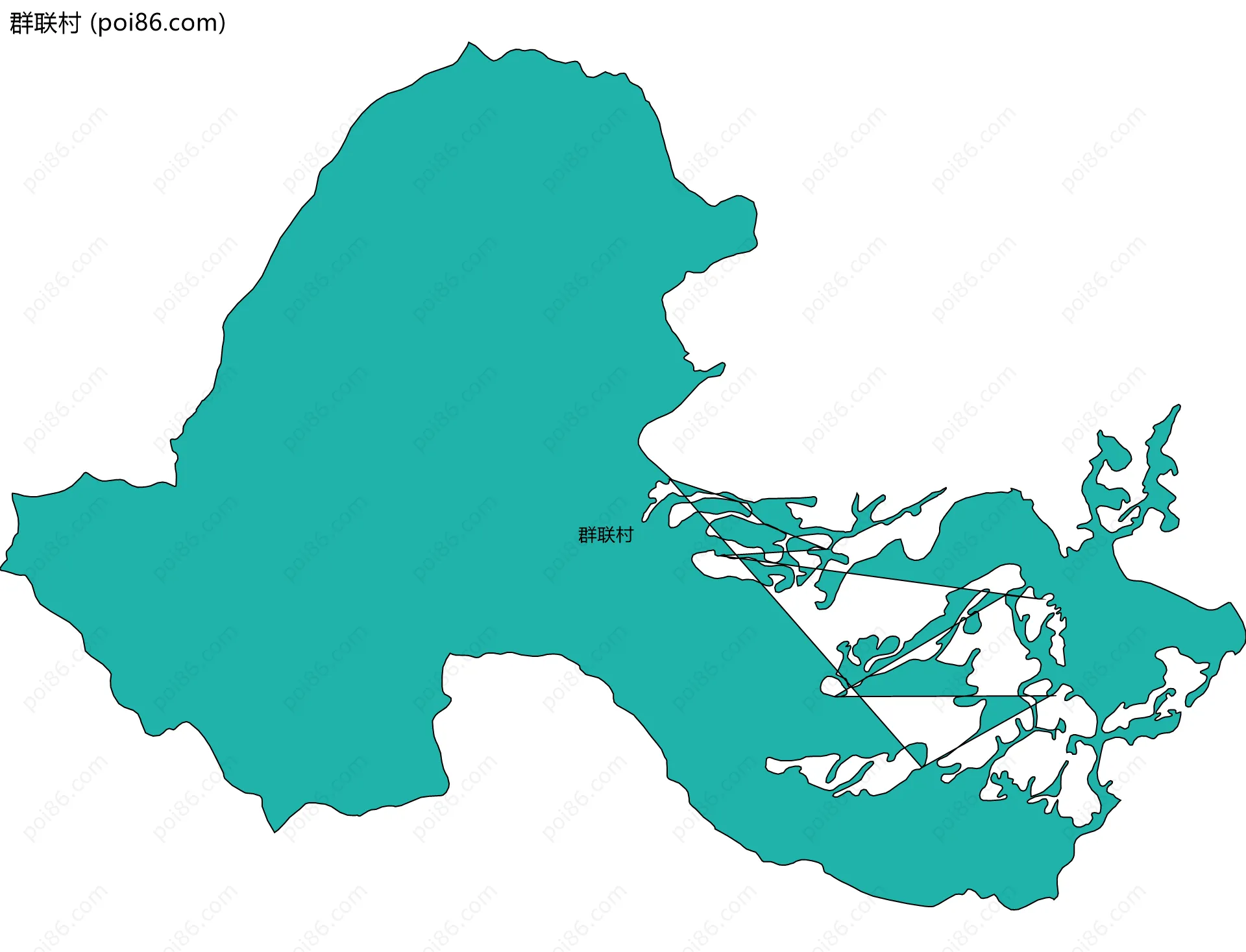 群联村边界地图