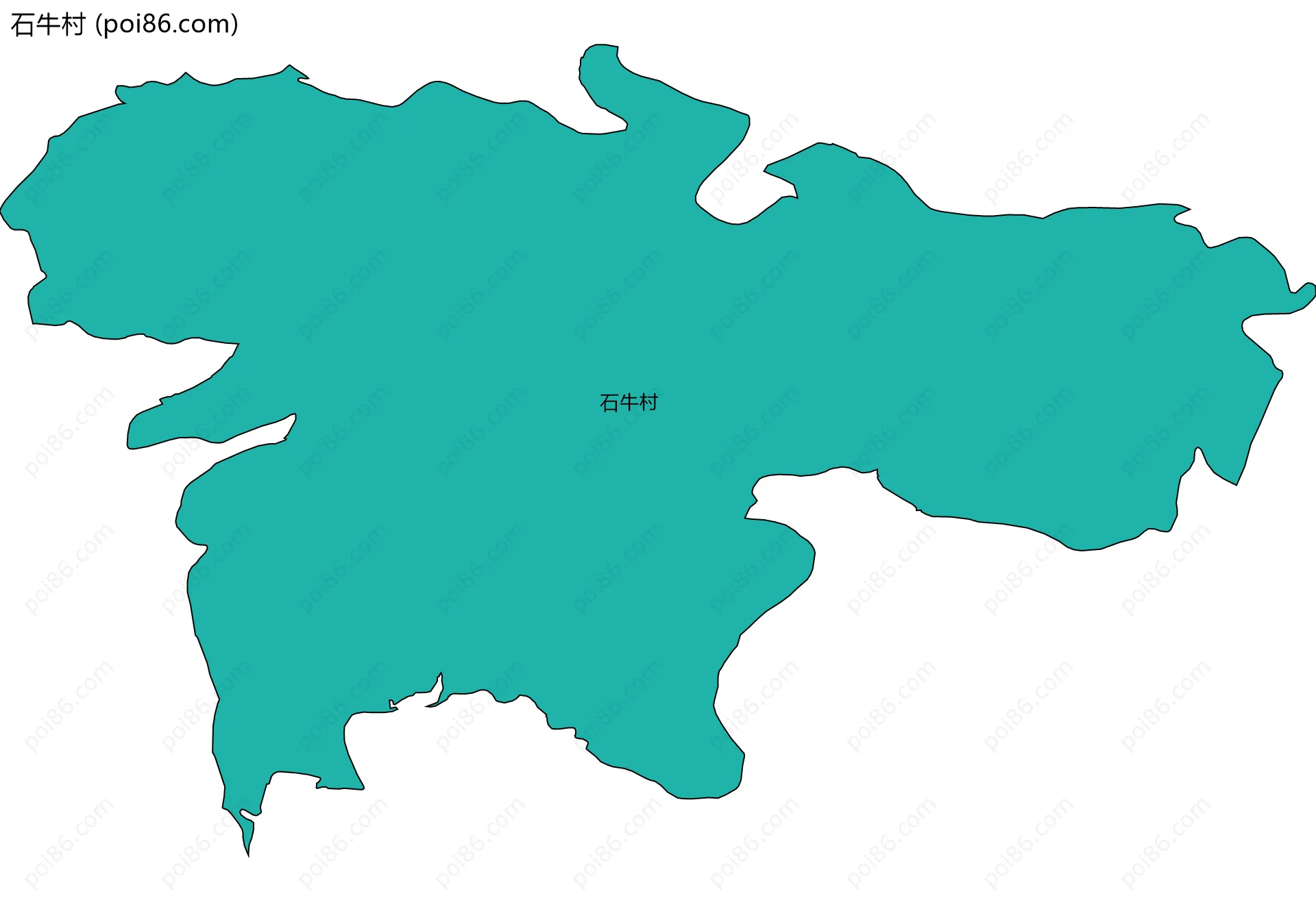 石牛村边界地图