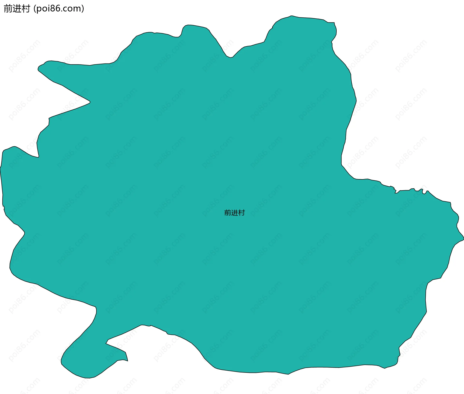 前进村边界地图