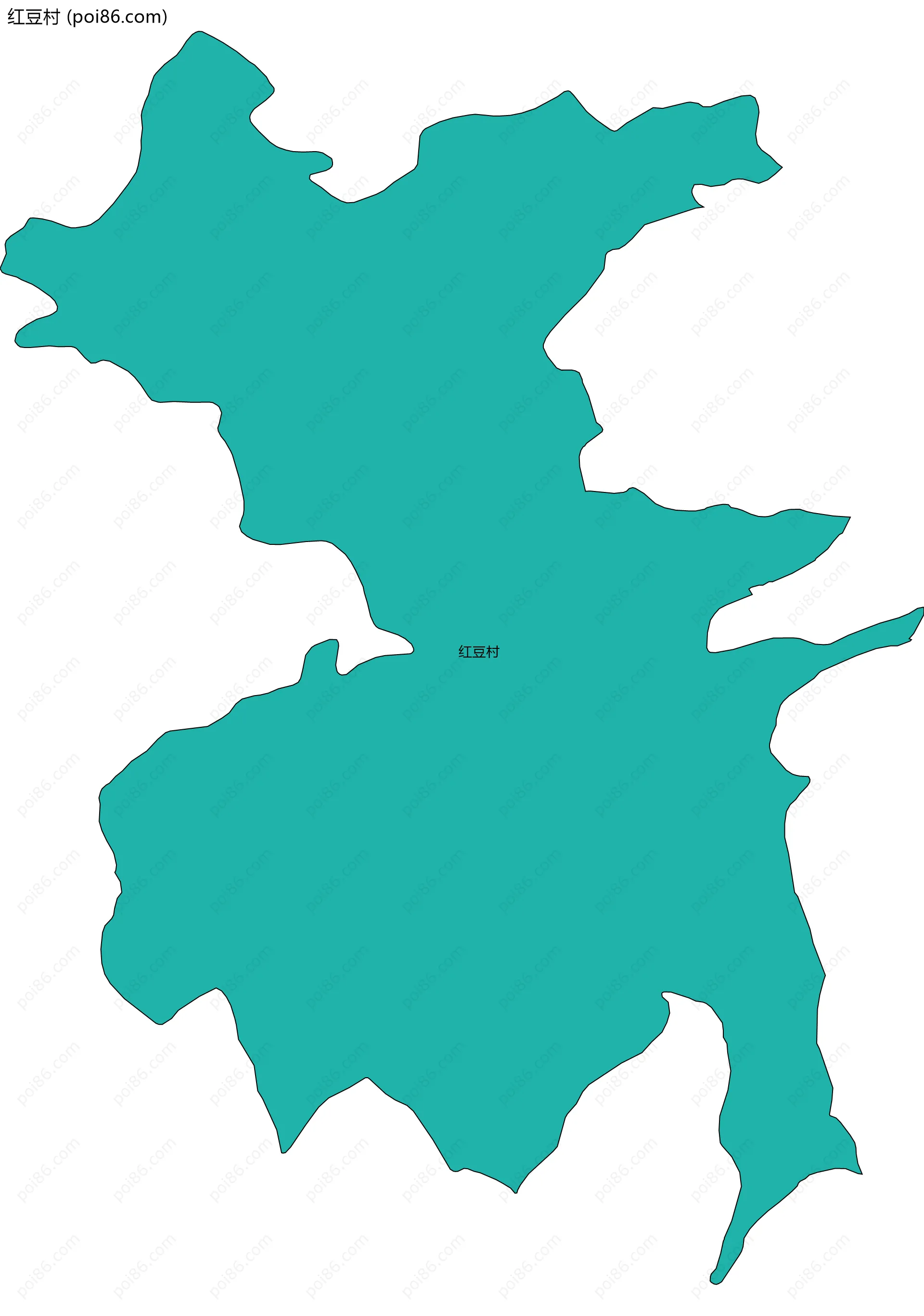 红豆村边界地图