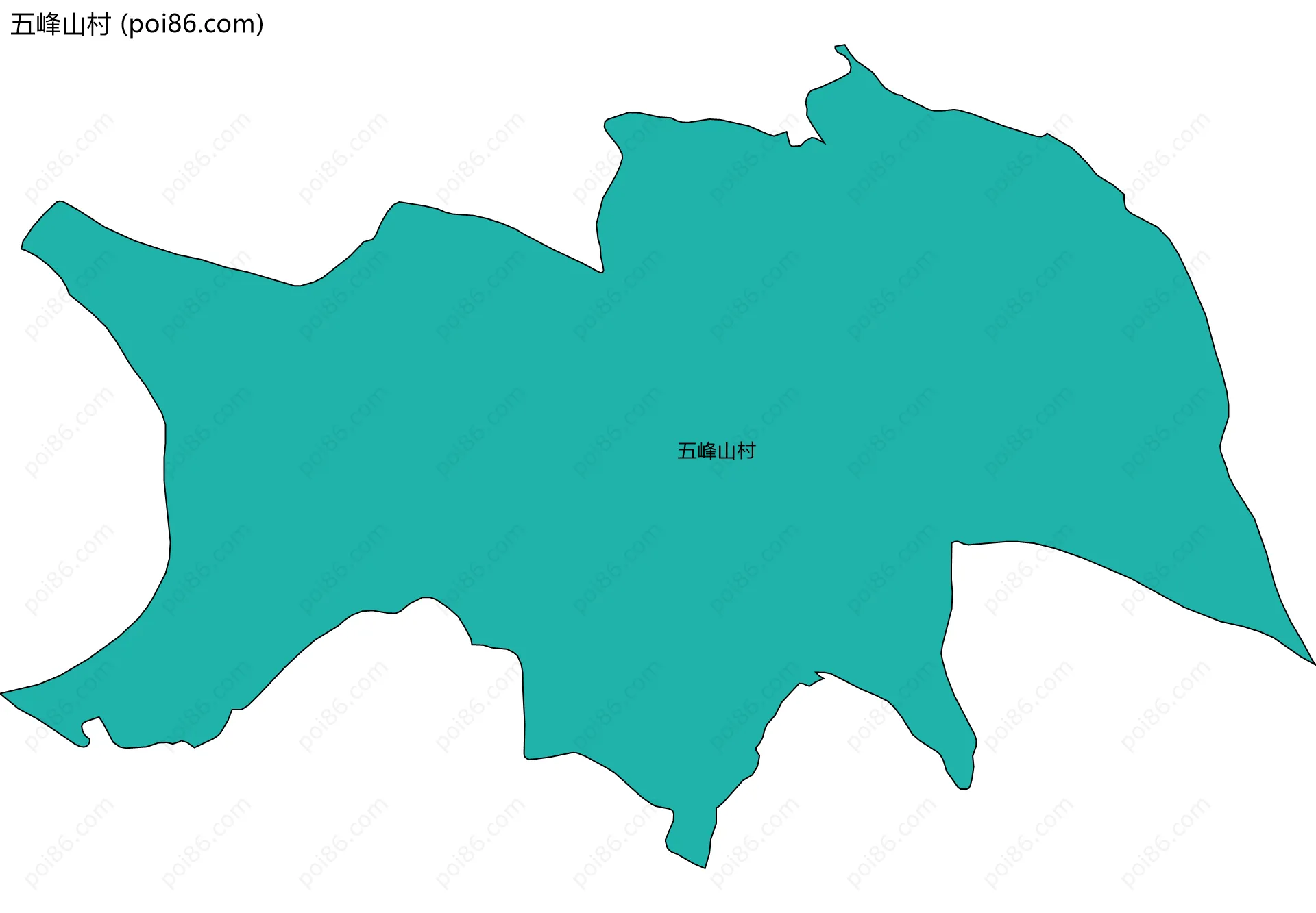 五峰山村边界地图