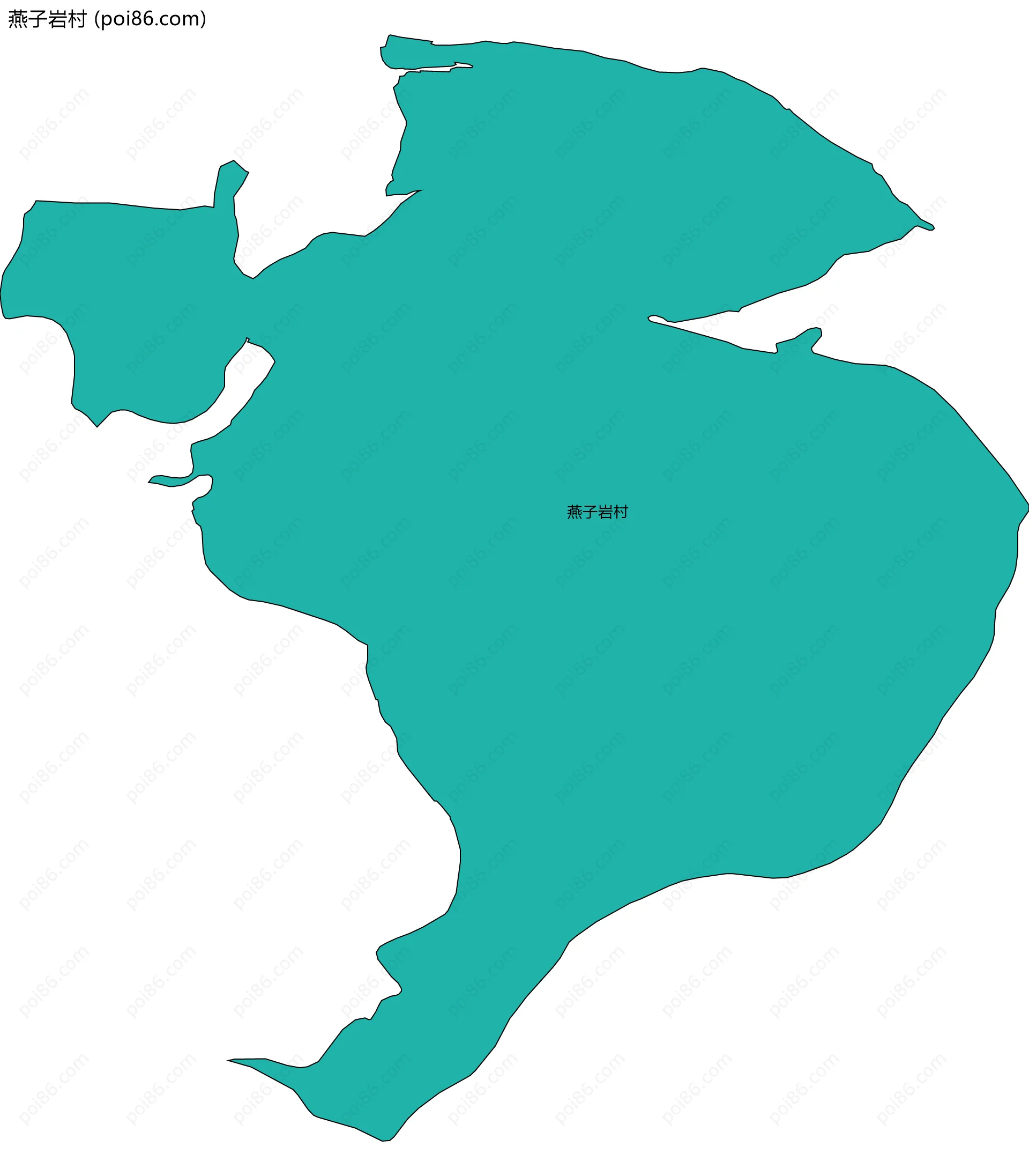 燕子岩村边界地图