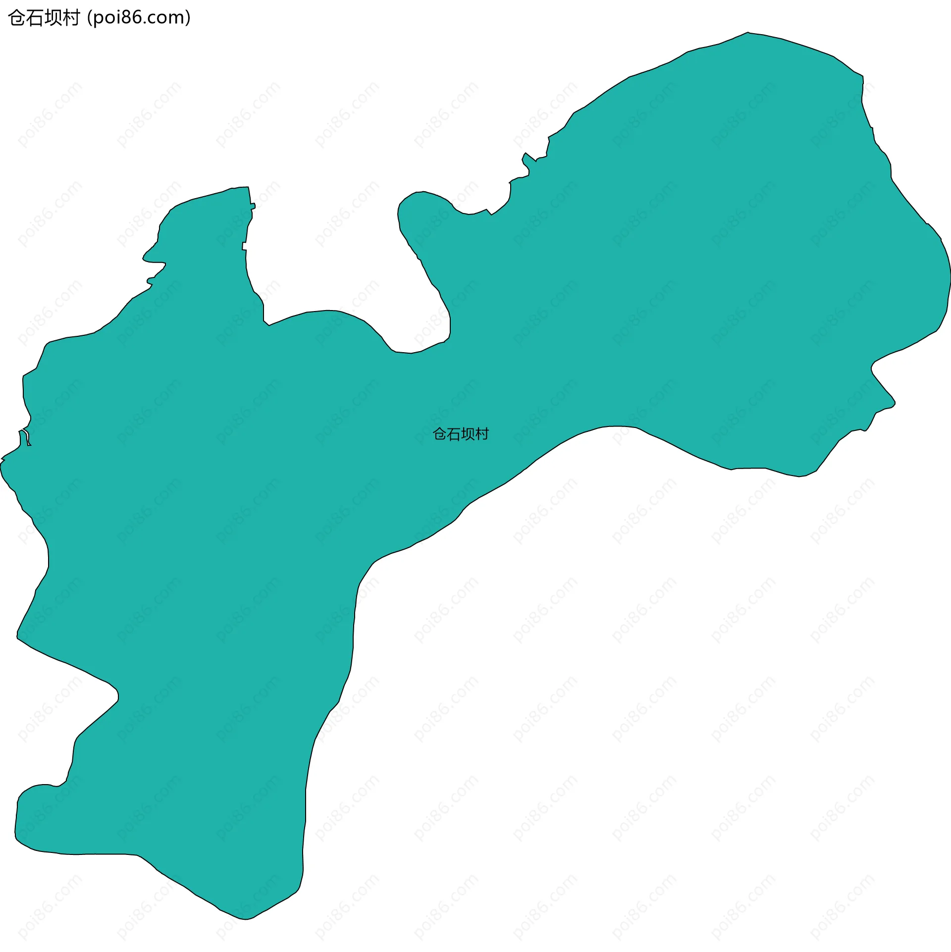 仓石坝村边界地图