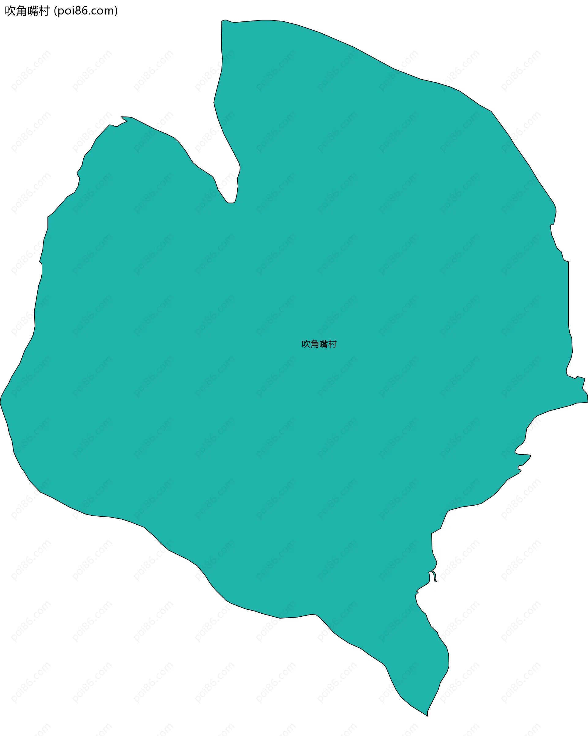 吹角嘴村边界地图