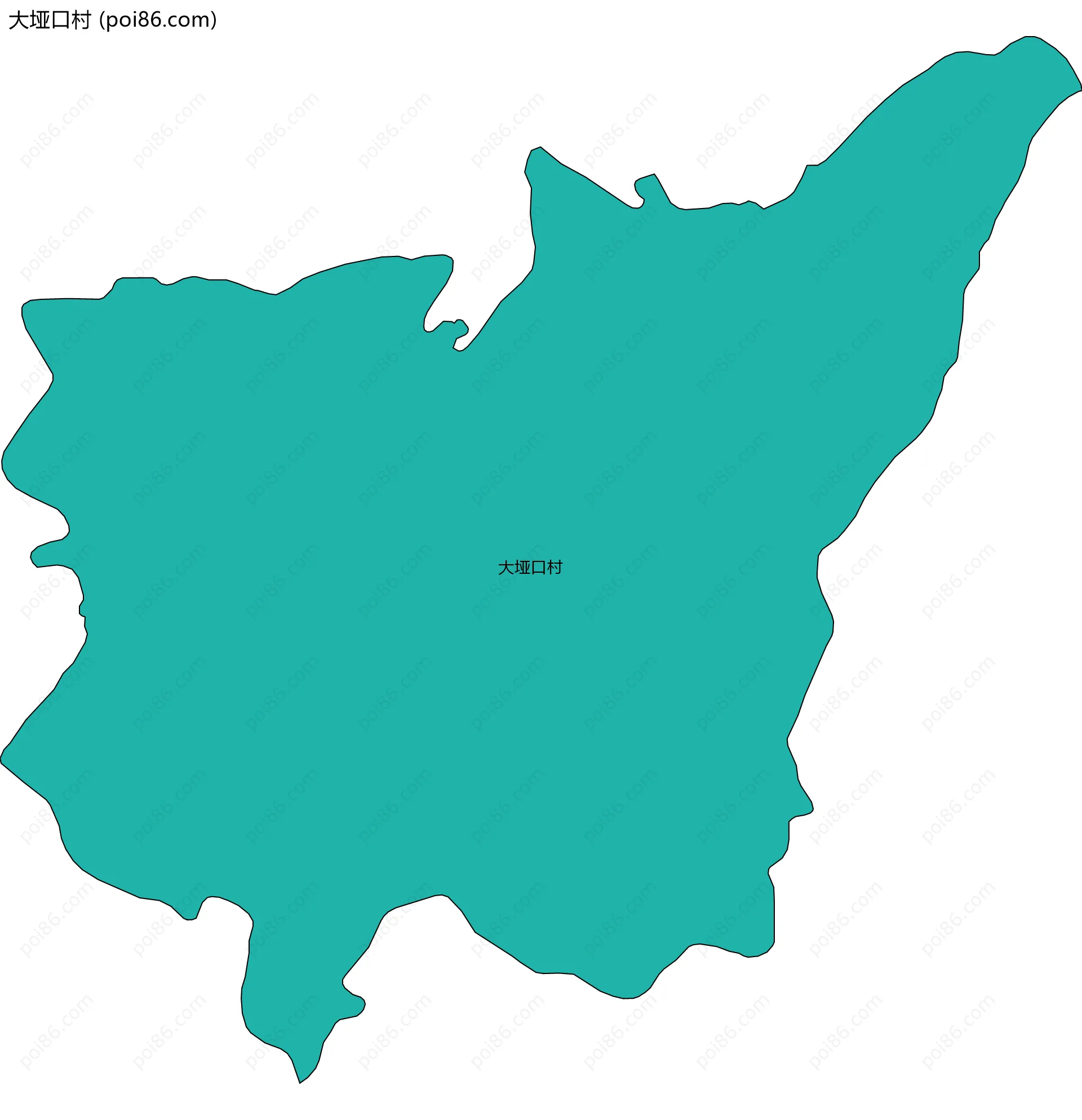 大垭口村边界地图