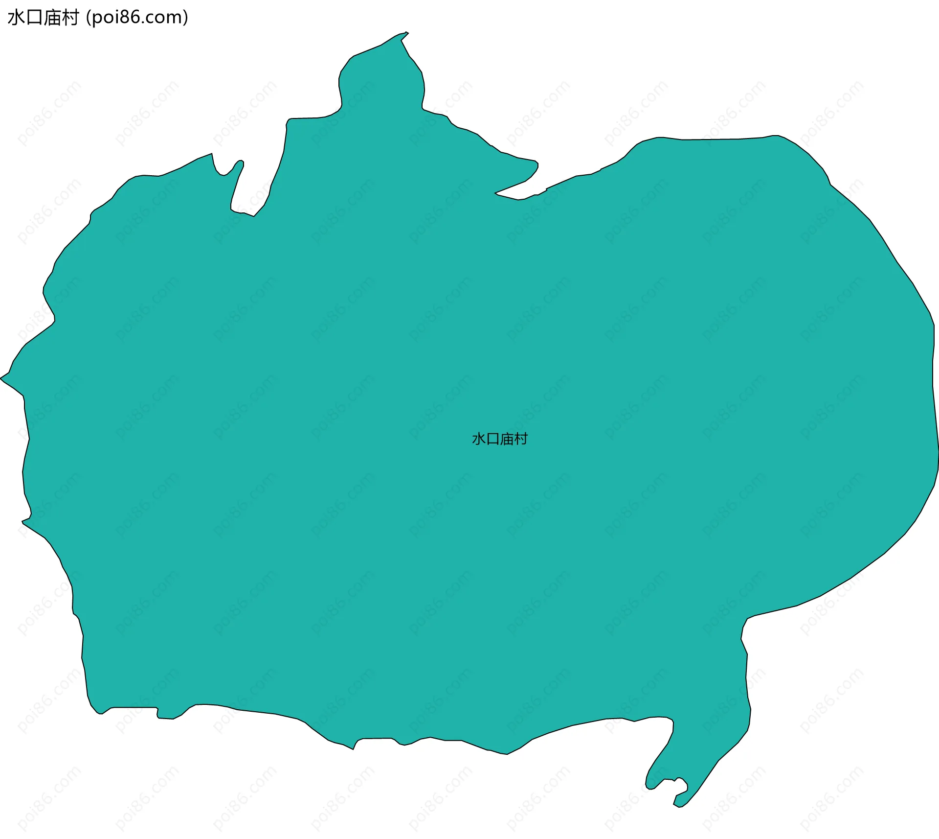 水口庙村边界地图