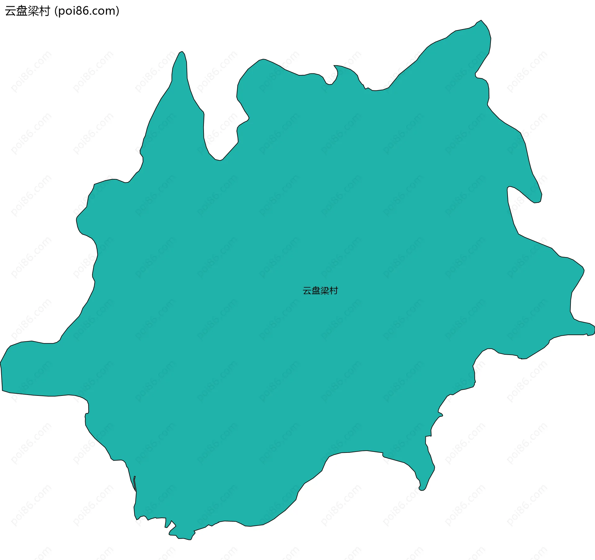 云盘梁村边界地图