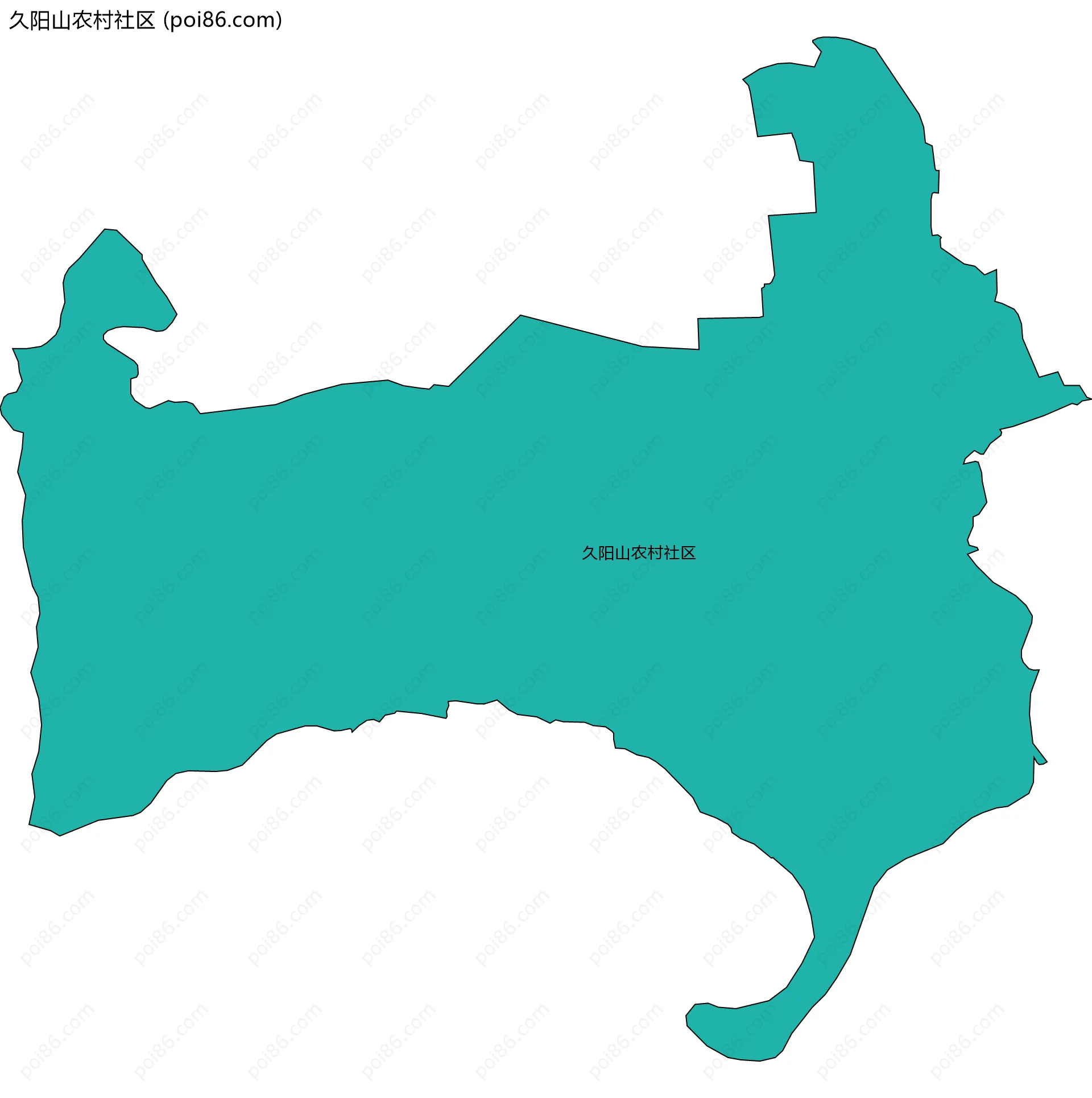 久阳山农村社区边界地图