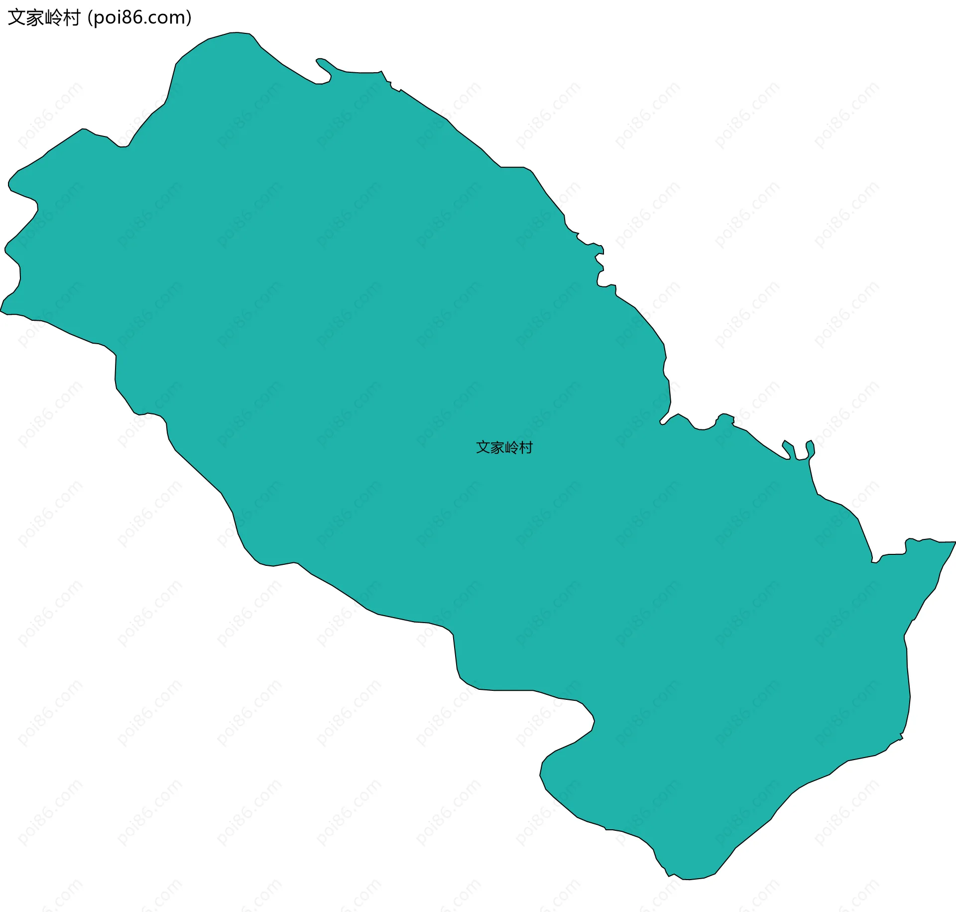 文家岭村边界地图