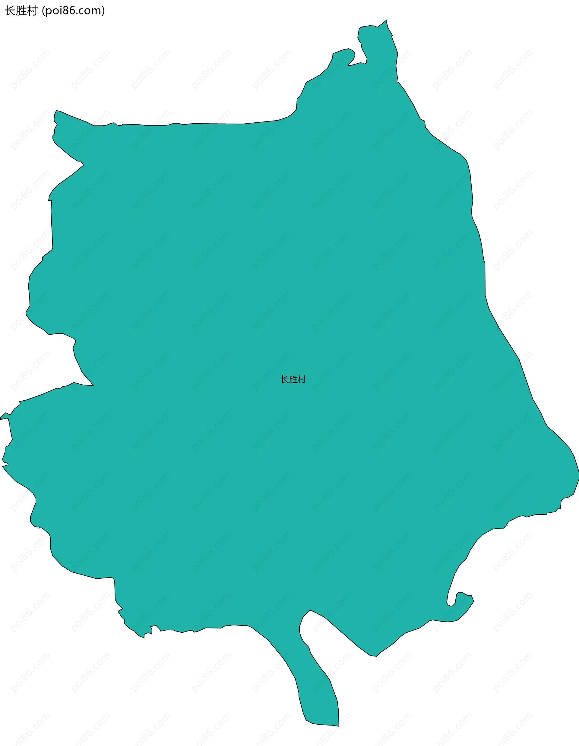 长胜村边界地图