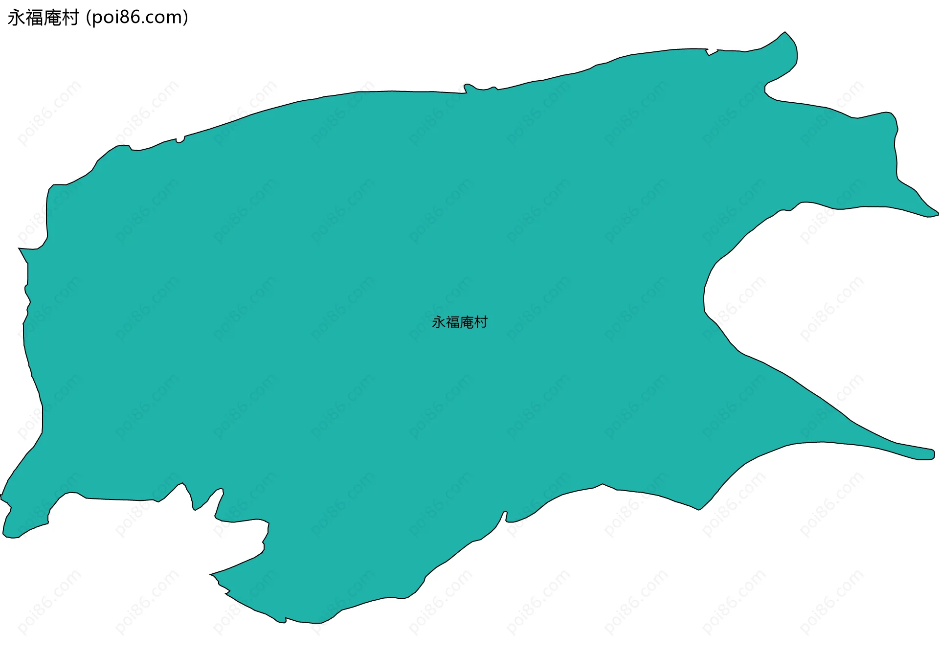 永福庵村边界地图