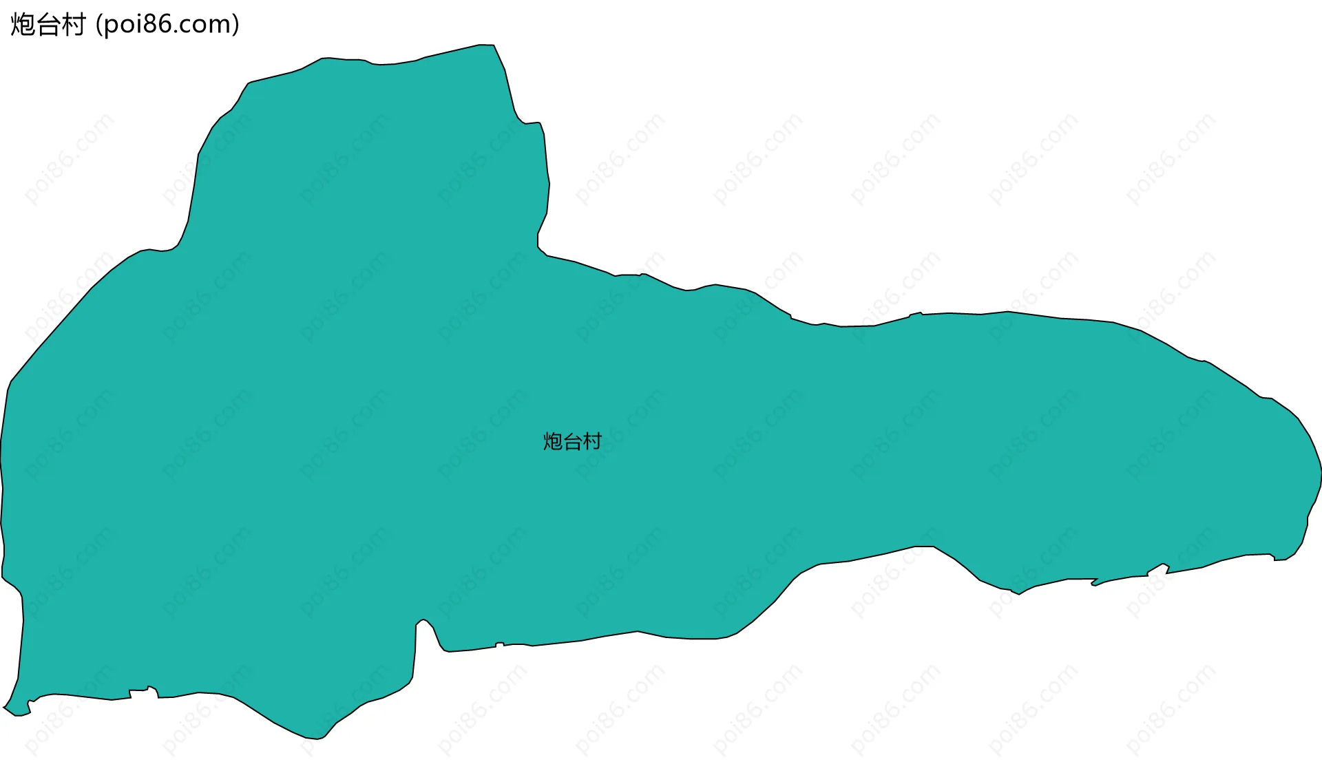 炮台村边界地图