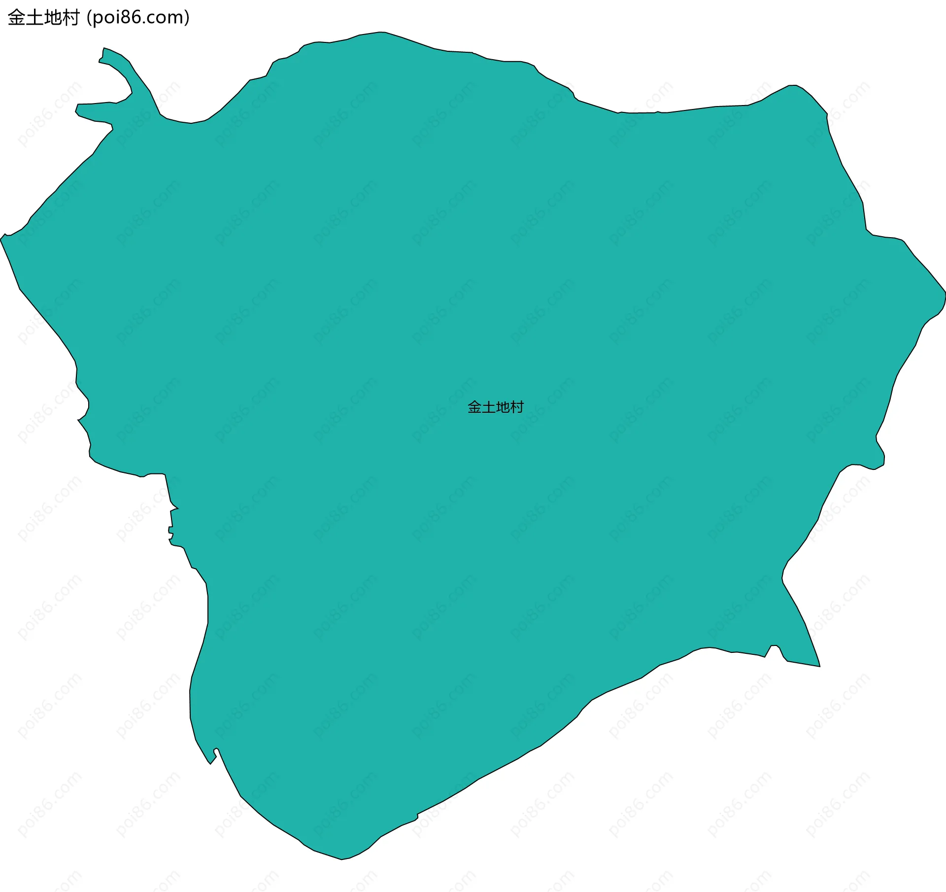 金土地村边界地图