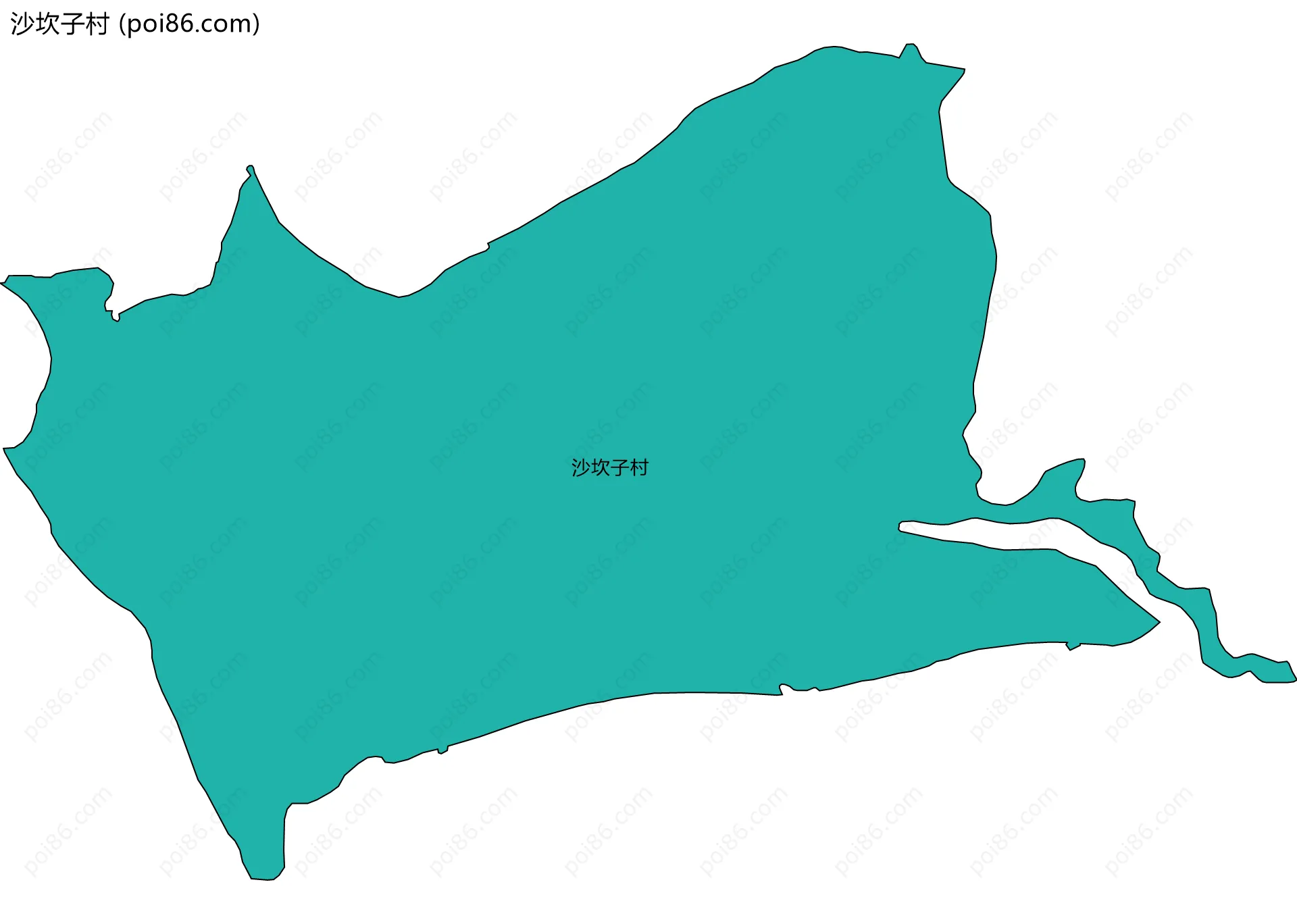 沙坎子村边界地图