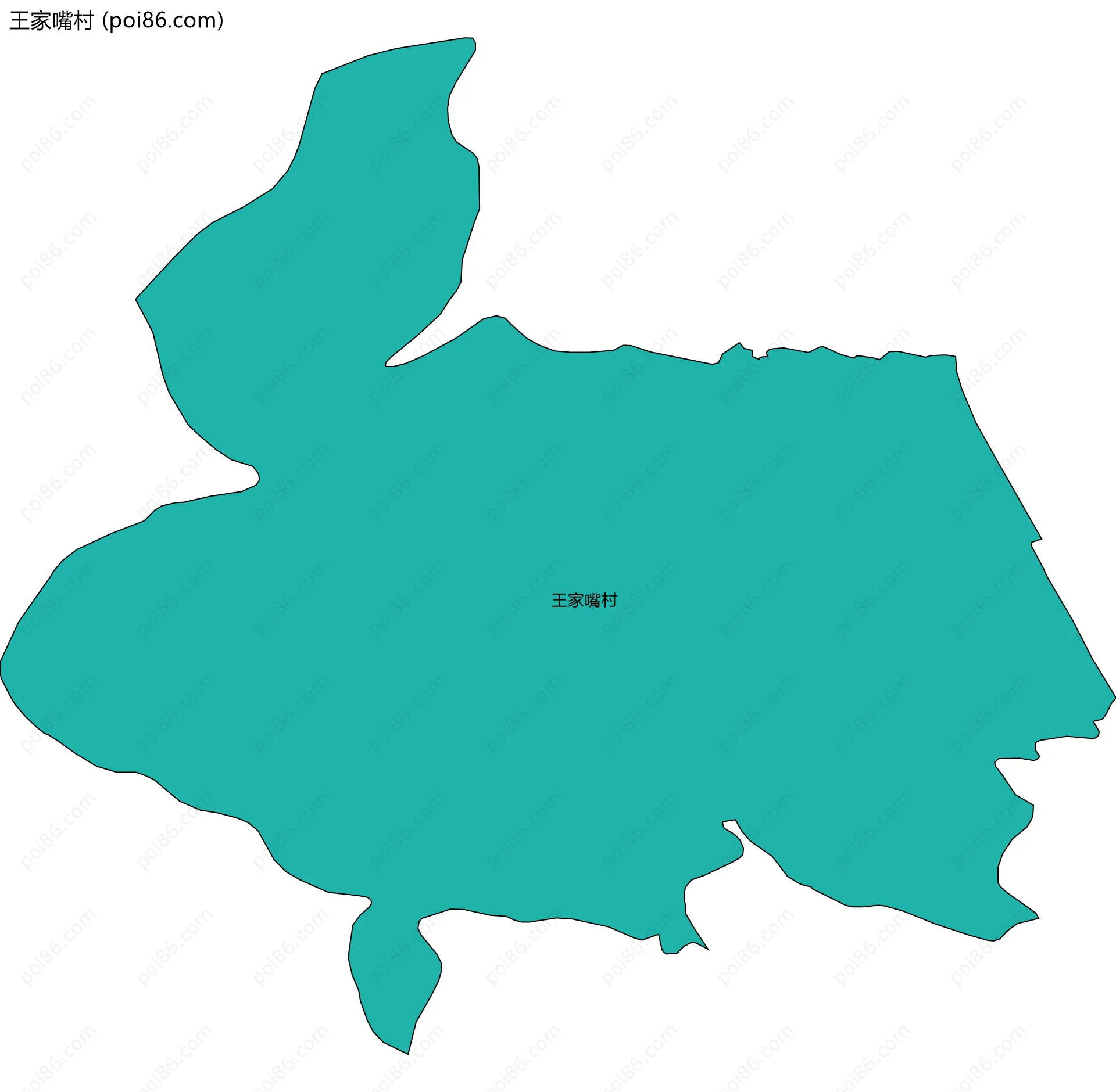 王家嘴村边界地图