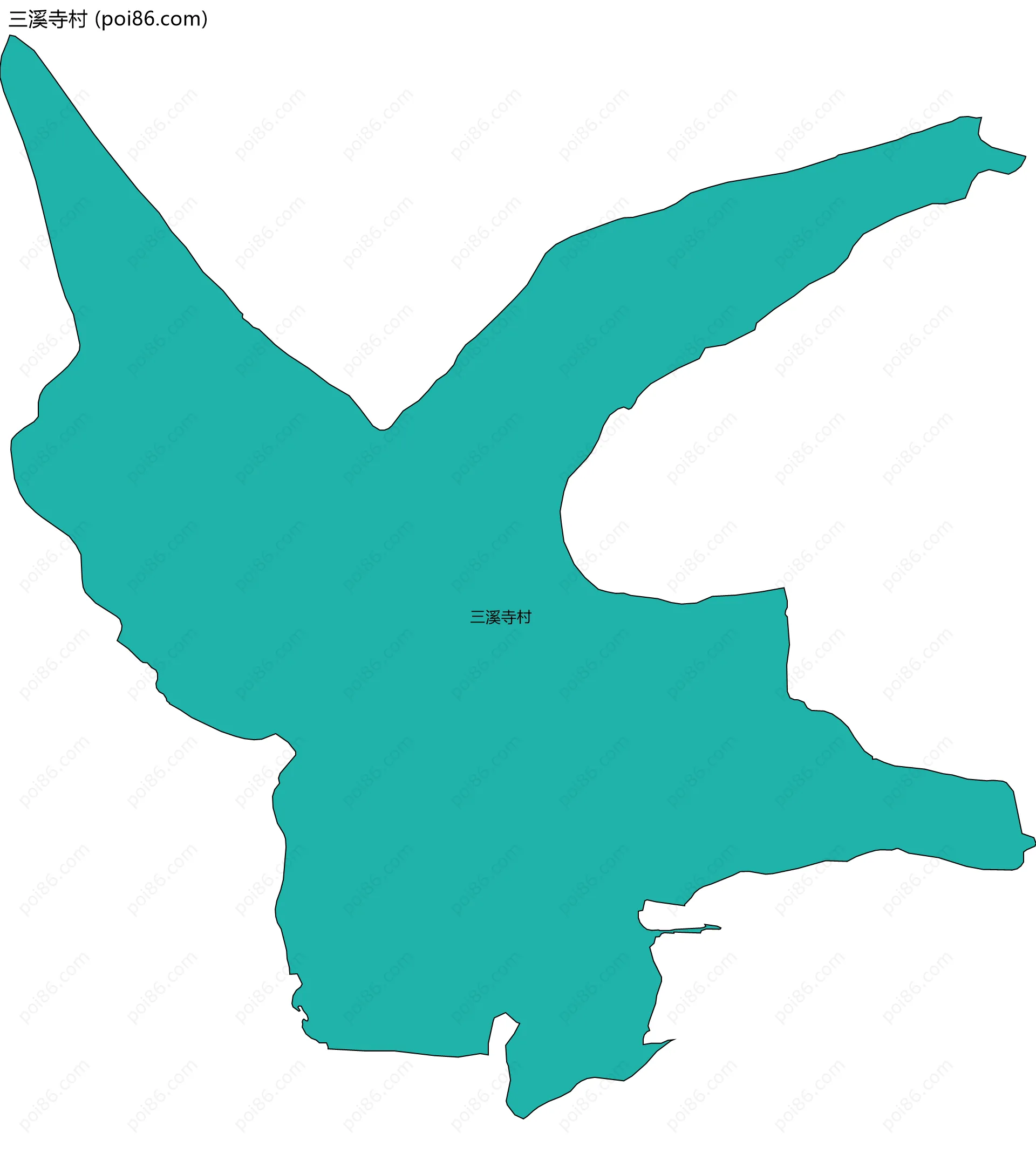 三溪寺村边界地图