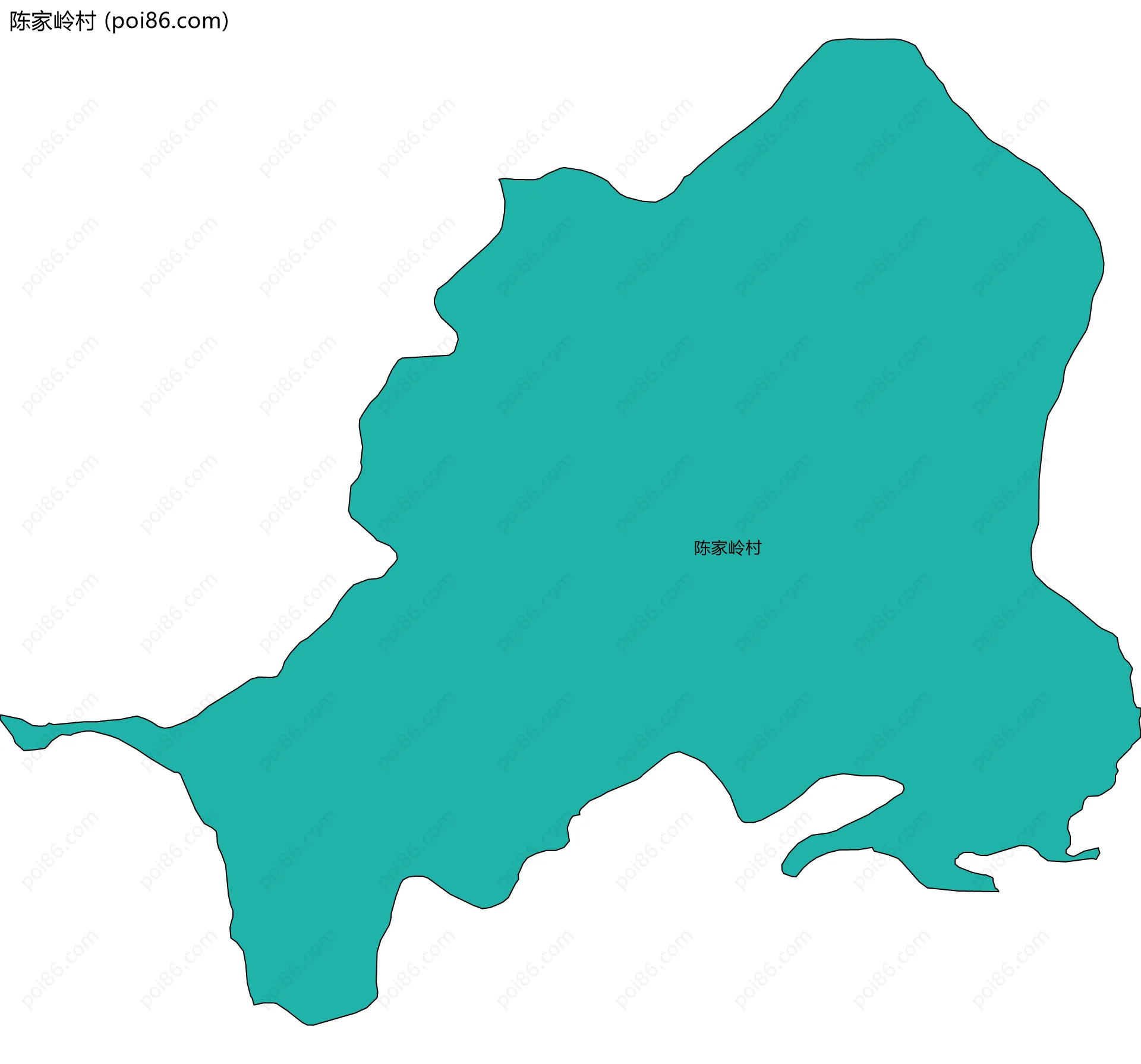陈家岭村边界地图