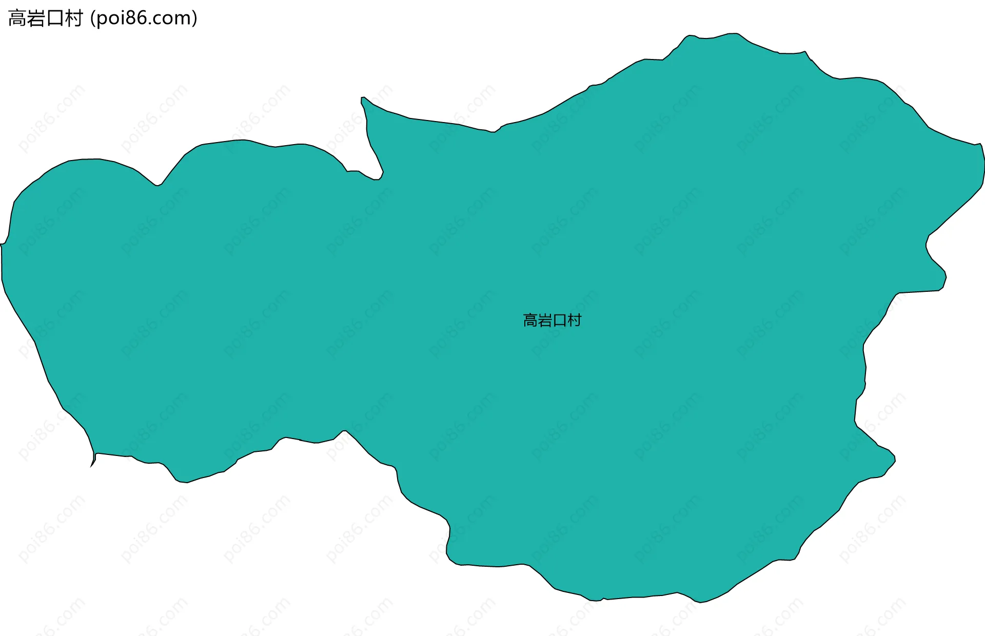 高岩口村边界地图