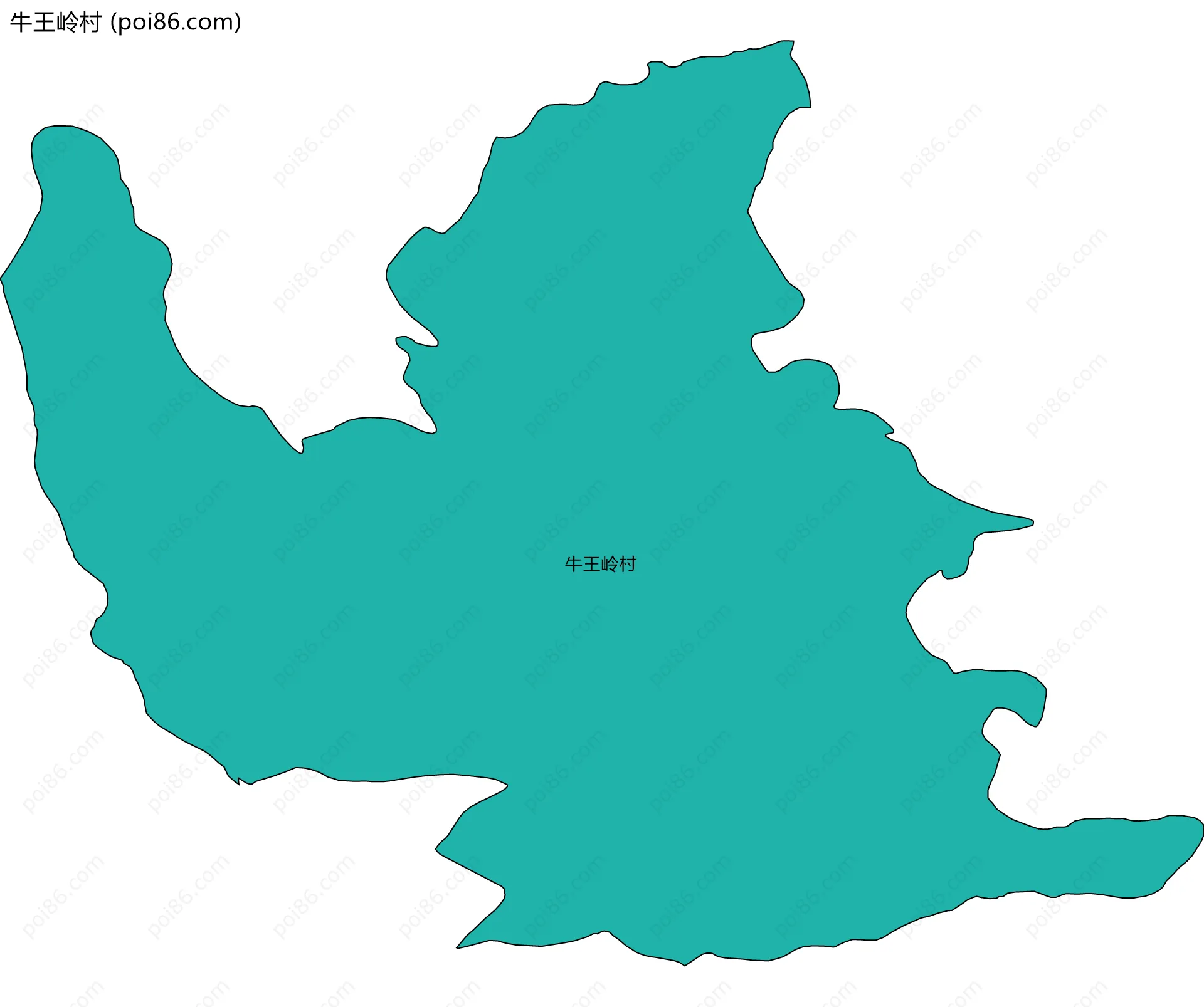 牛王岭村边界地图