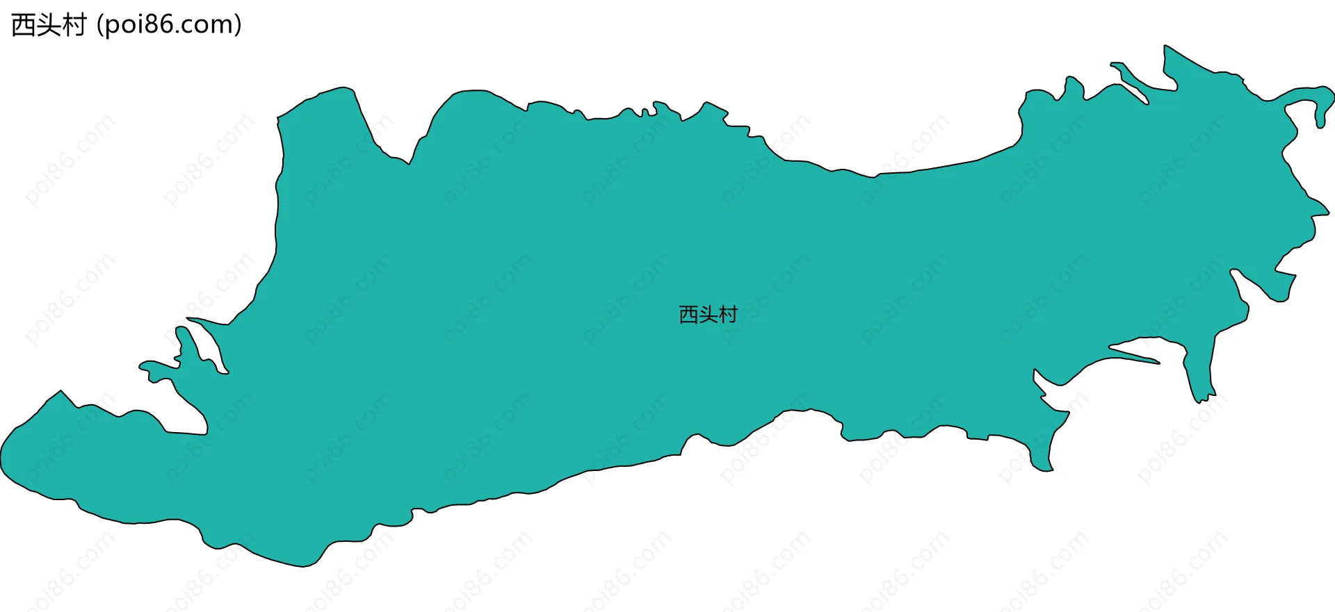 西头村边界地图