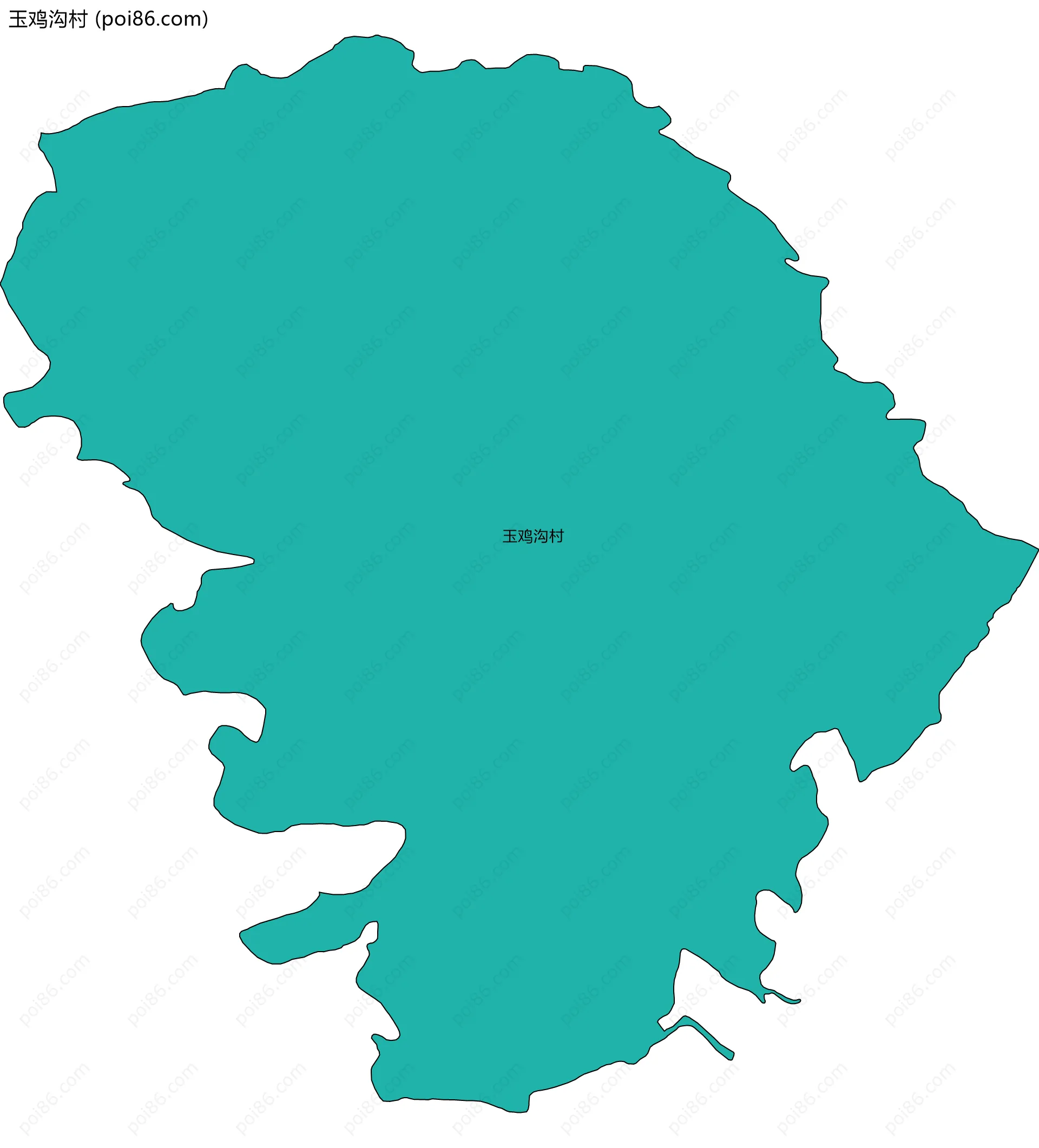 玉鸡沟村边界地图