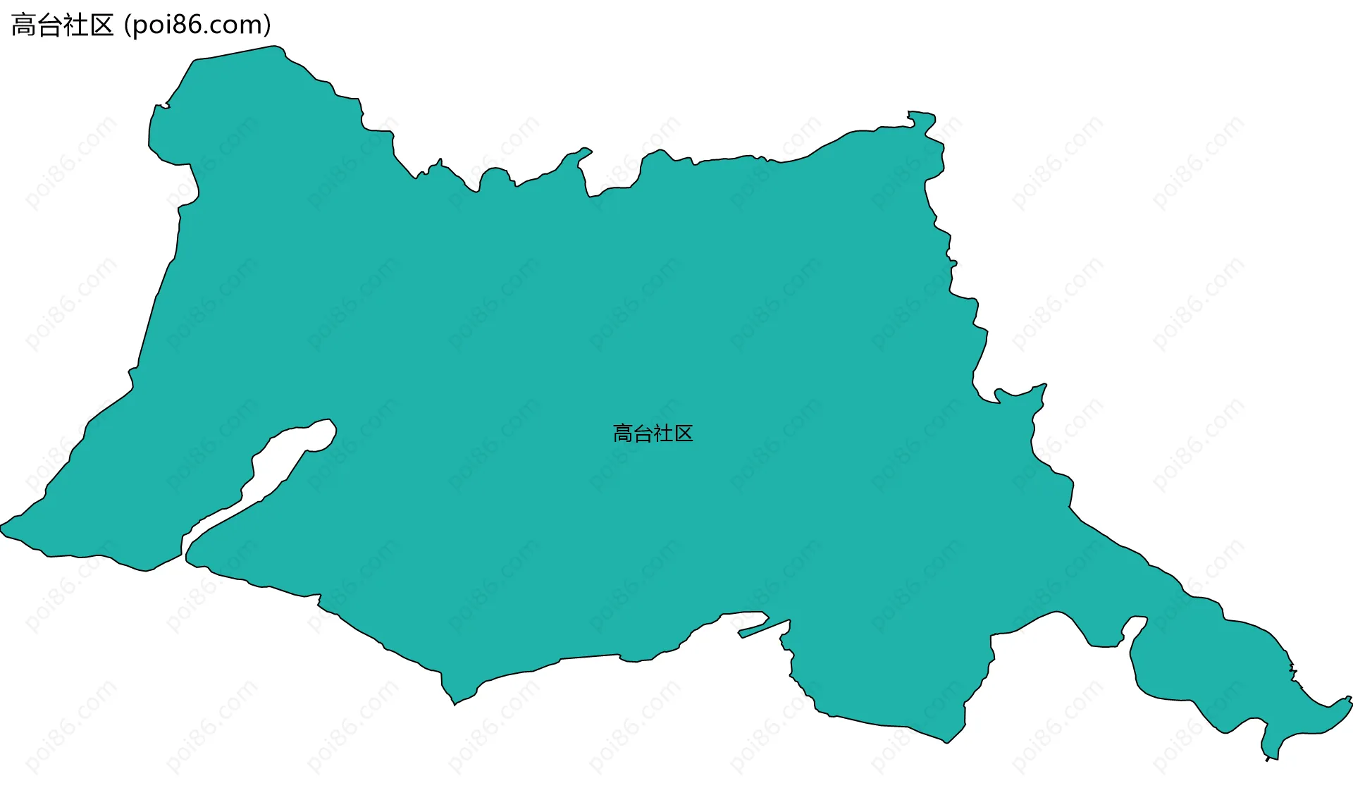 高台社区边界地图