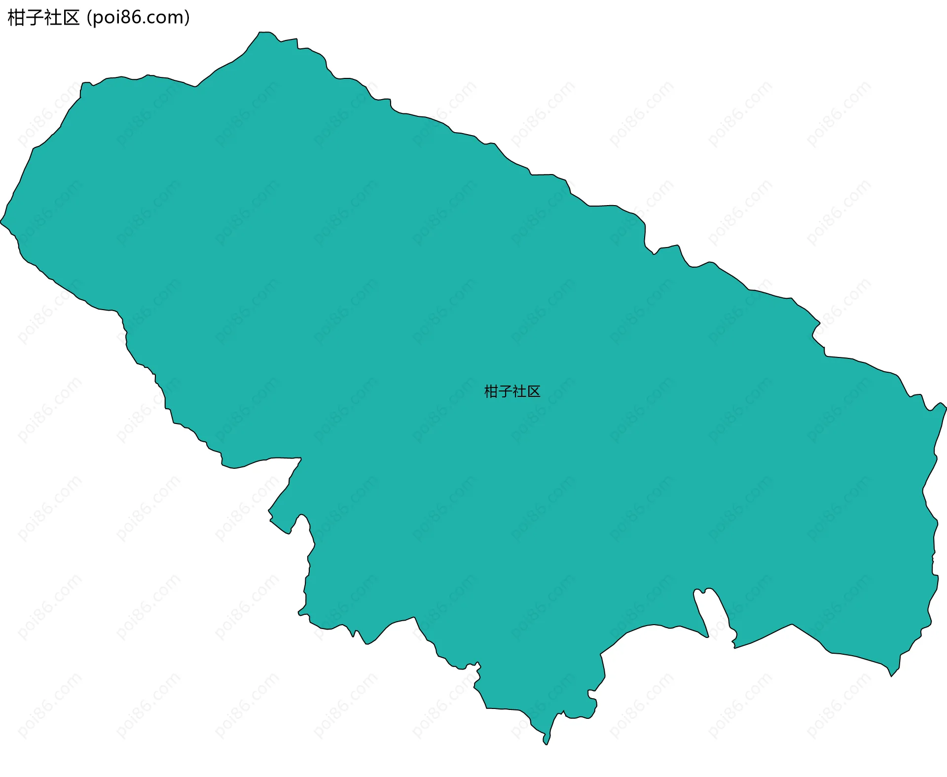 柑子社区边界地图