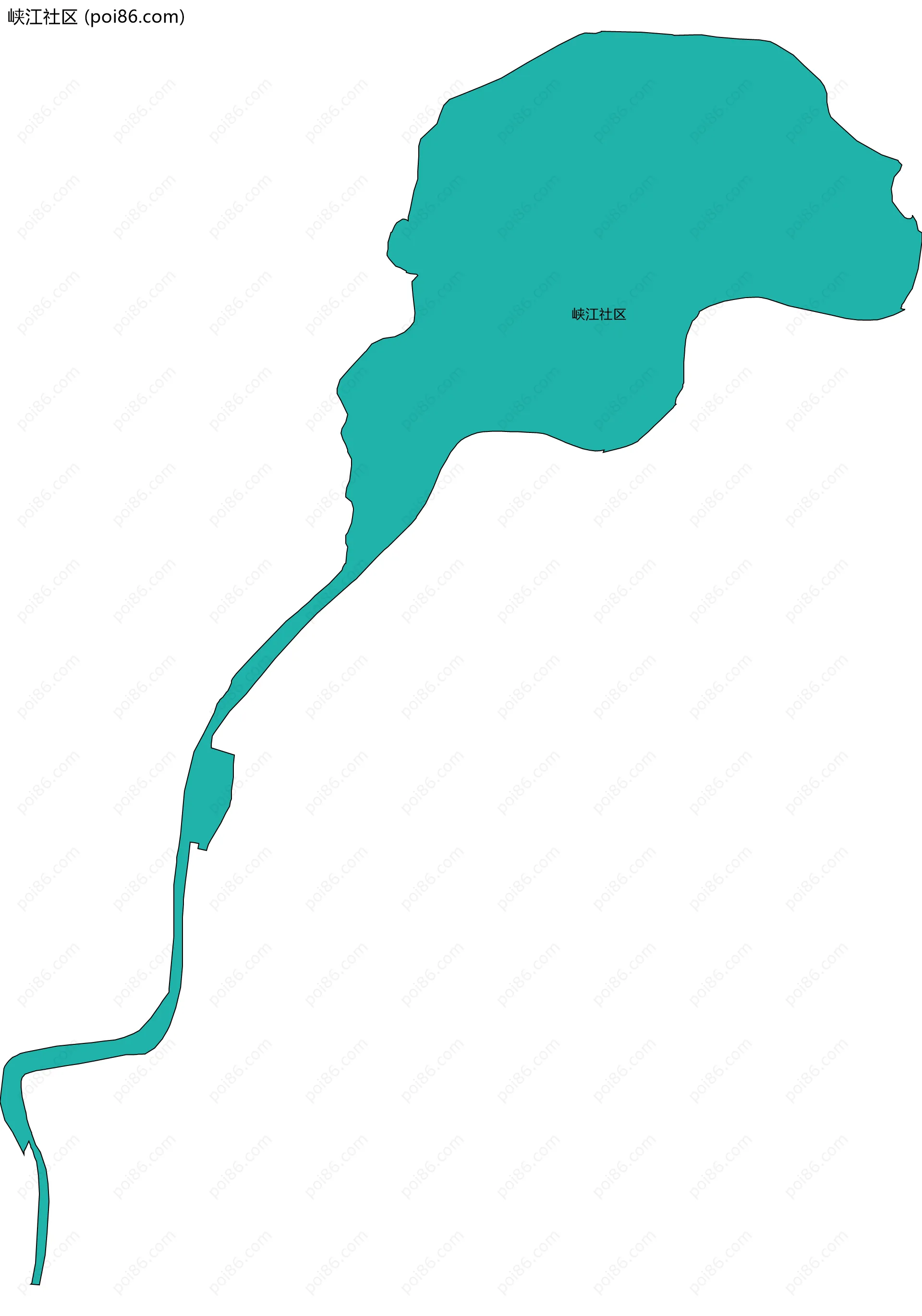 峡江社区边界地图