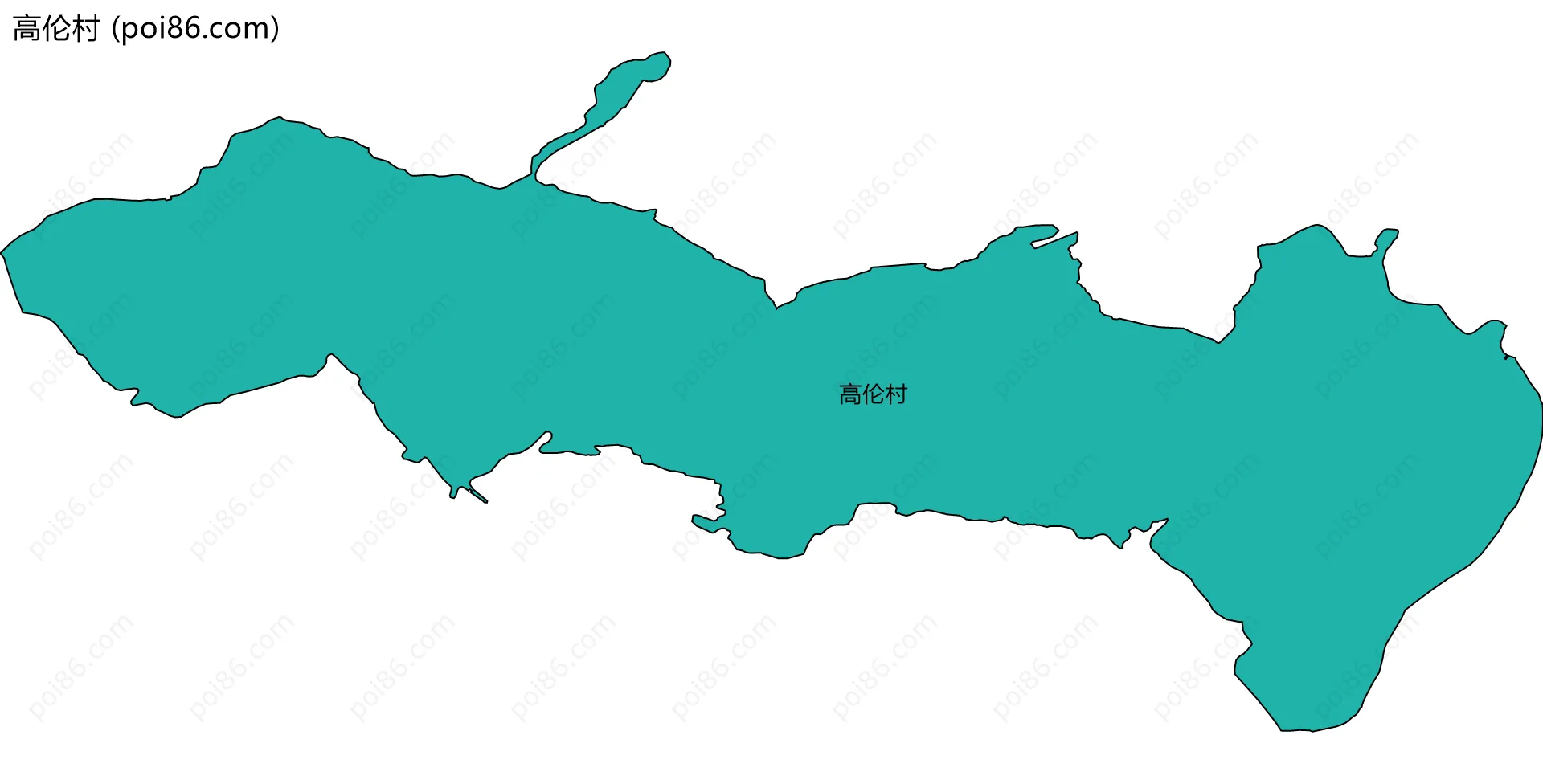 高伦村边界地图