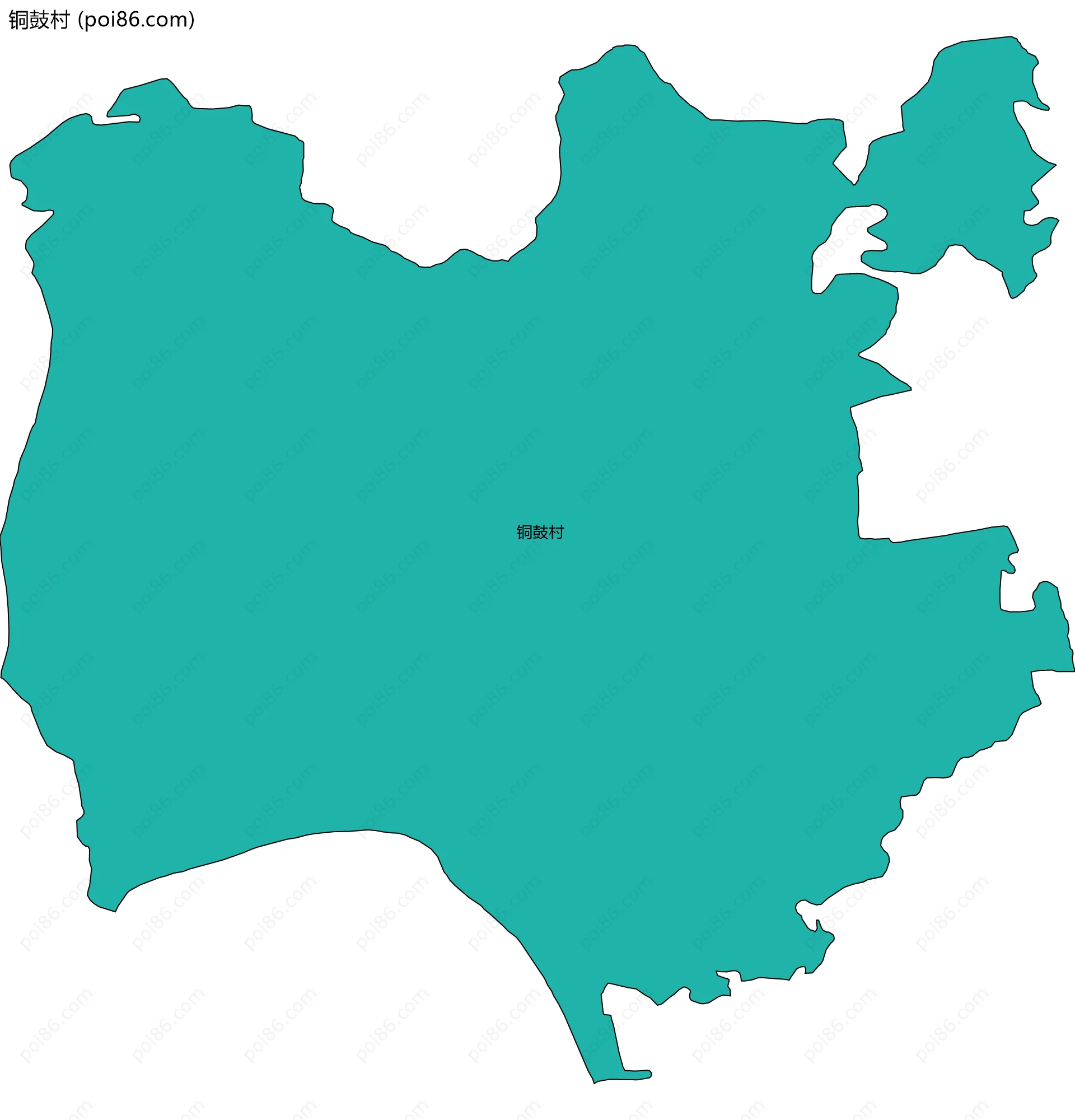 铜鼓村边界地图