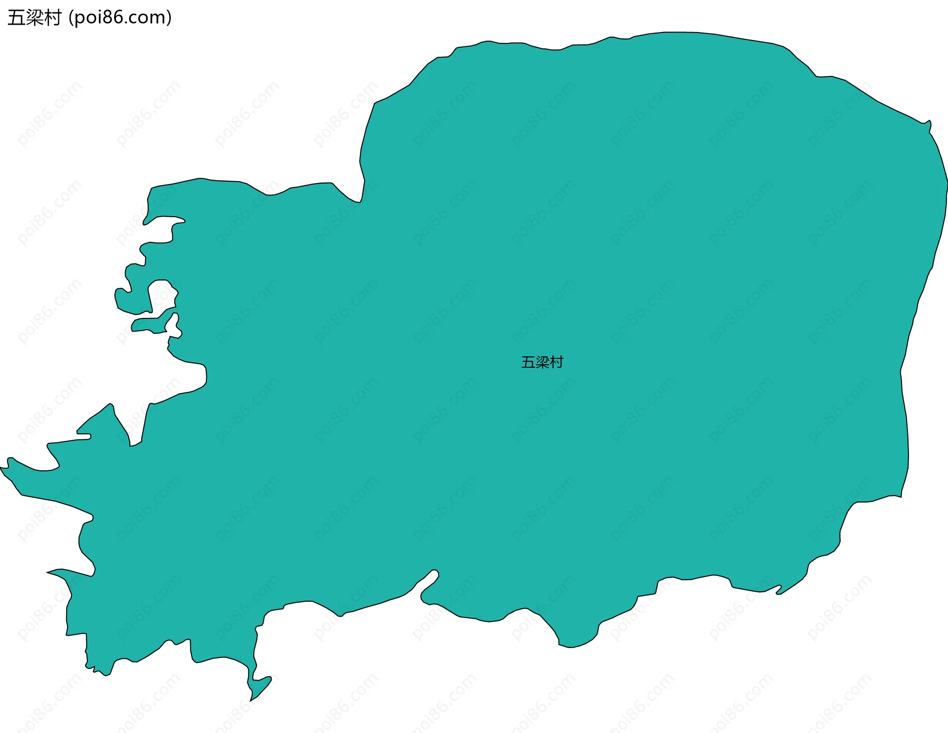 五梁村边界地图