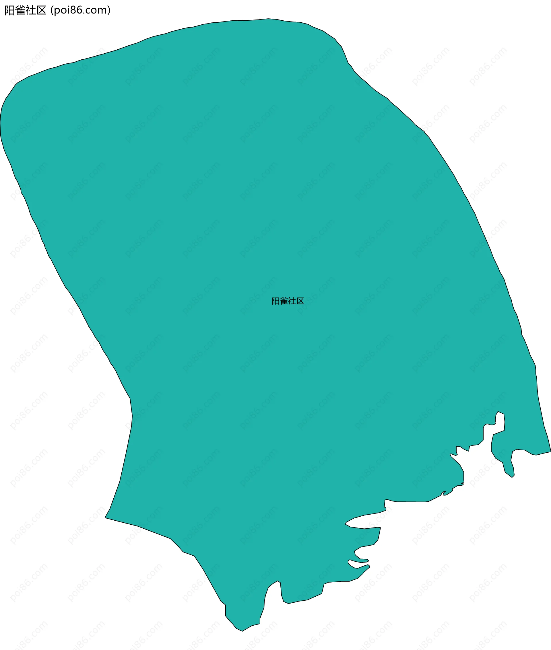 阳雀社区边界地图