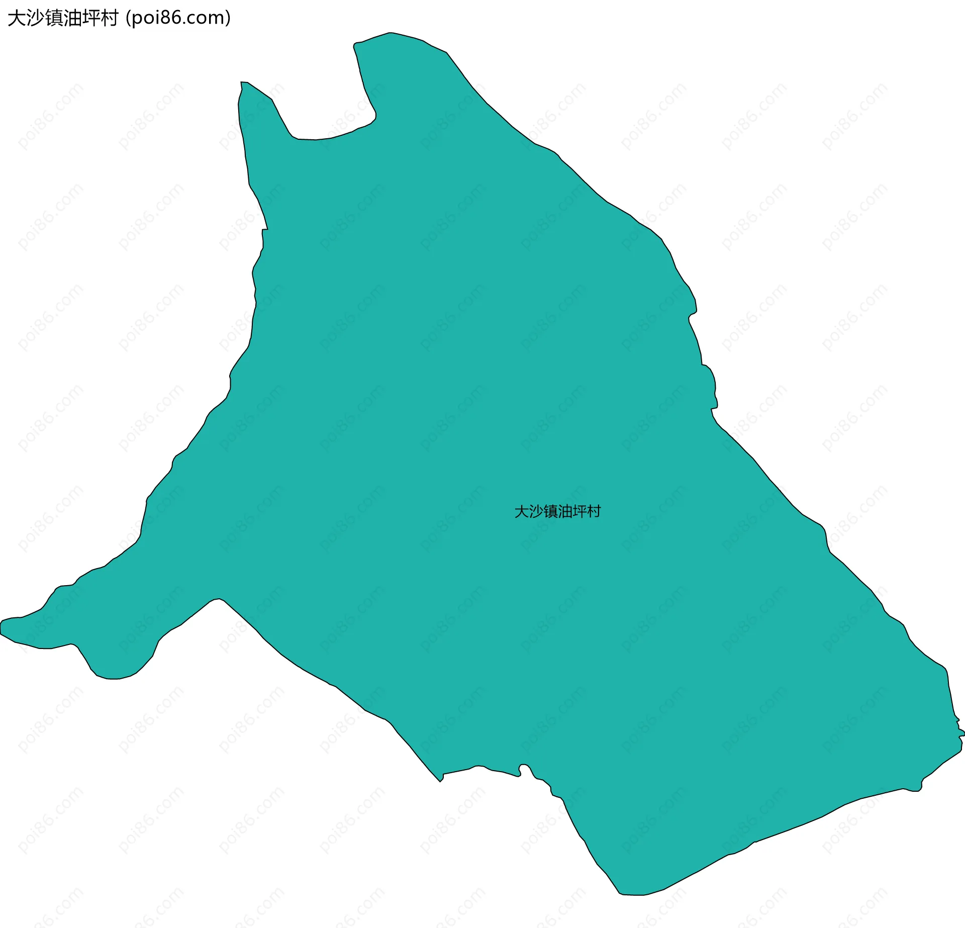 大沙镇油坪村边界地图