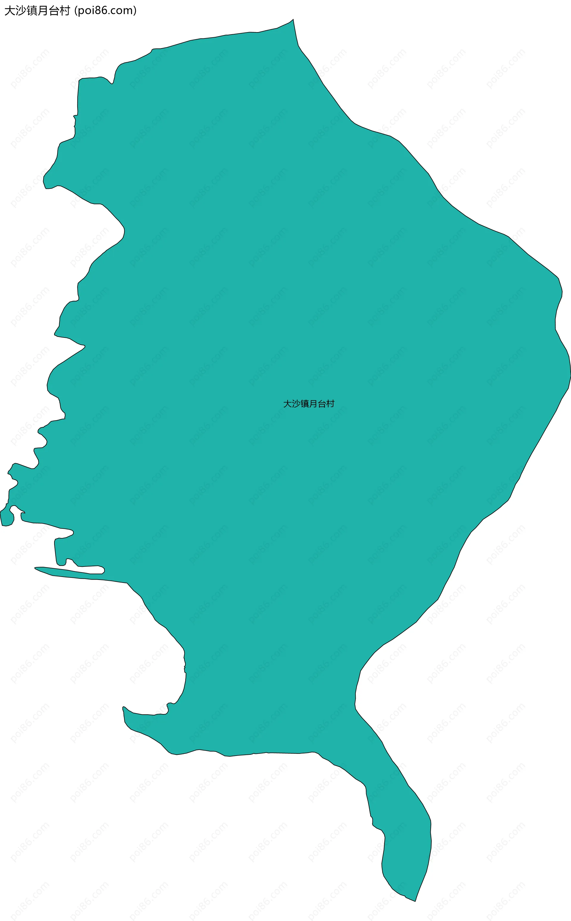 大沙镇月台村边界地图