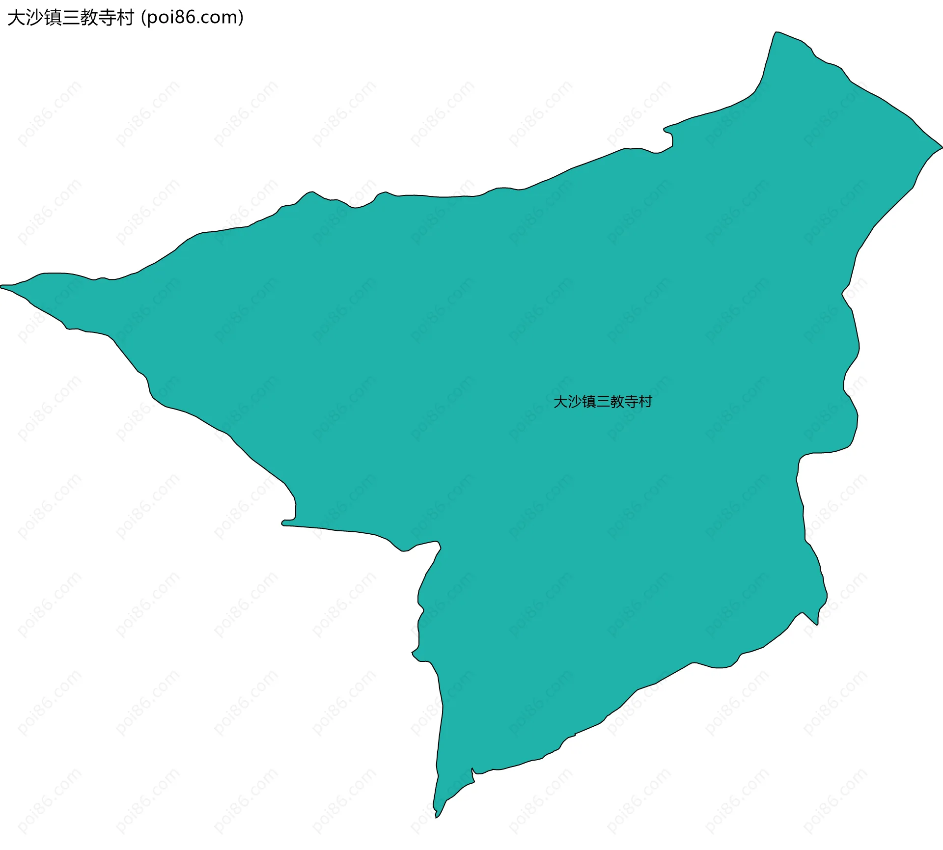 大沙镇三教寺村边界地图