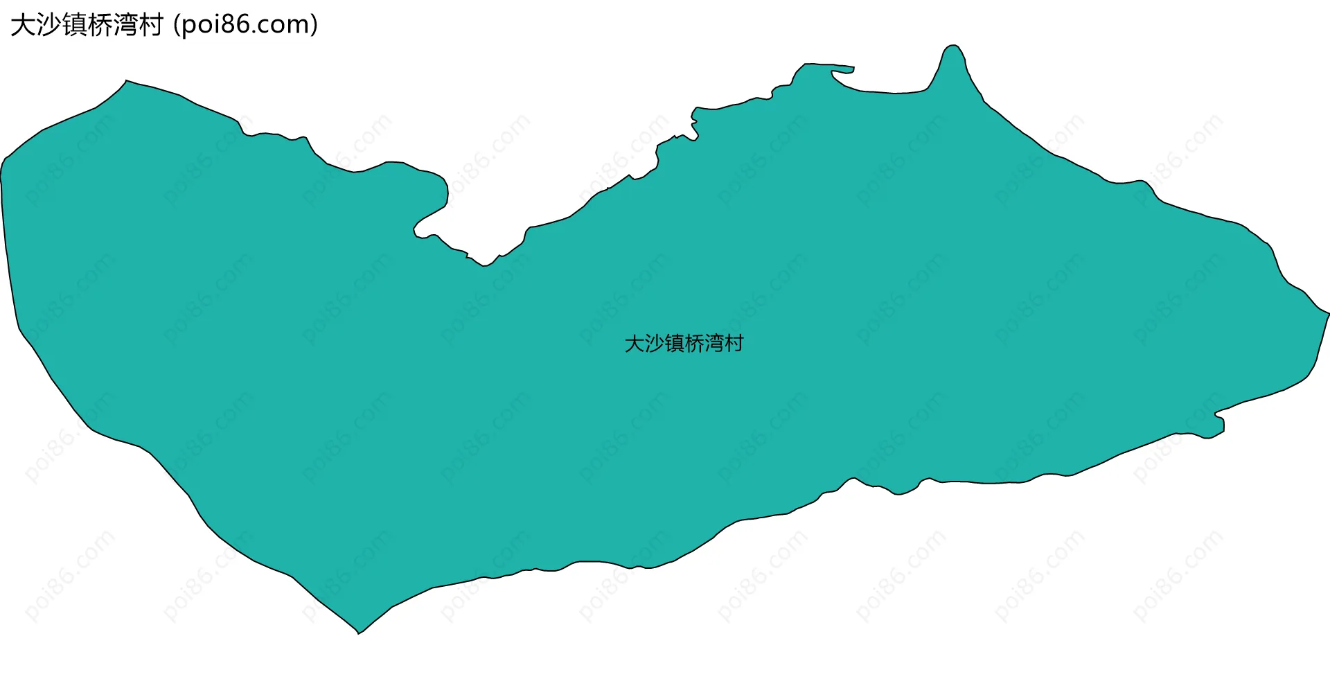 大沙镇桥湾村边界地图