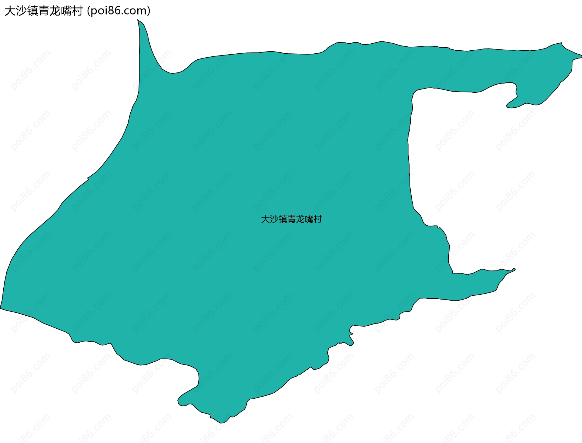 大沙镇青龙嘴村边界地图