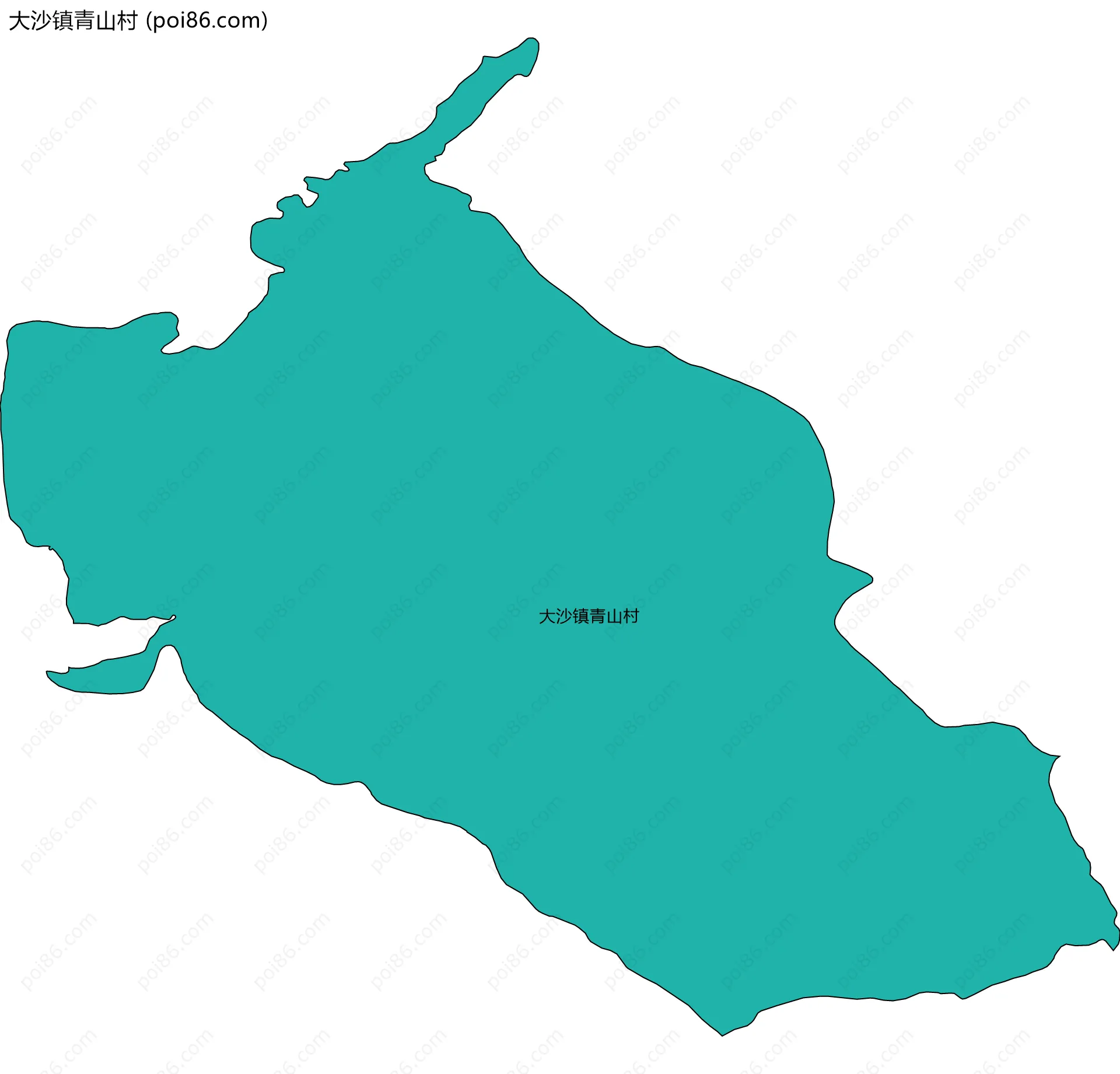 大沙镇青山村边界地图