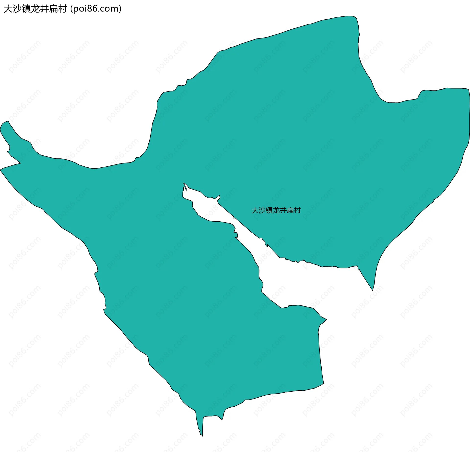 大沙镇龙井扁村边界地图
