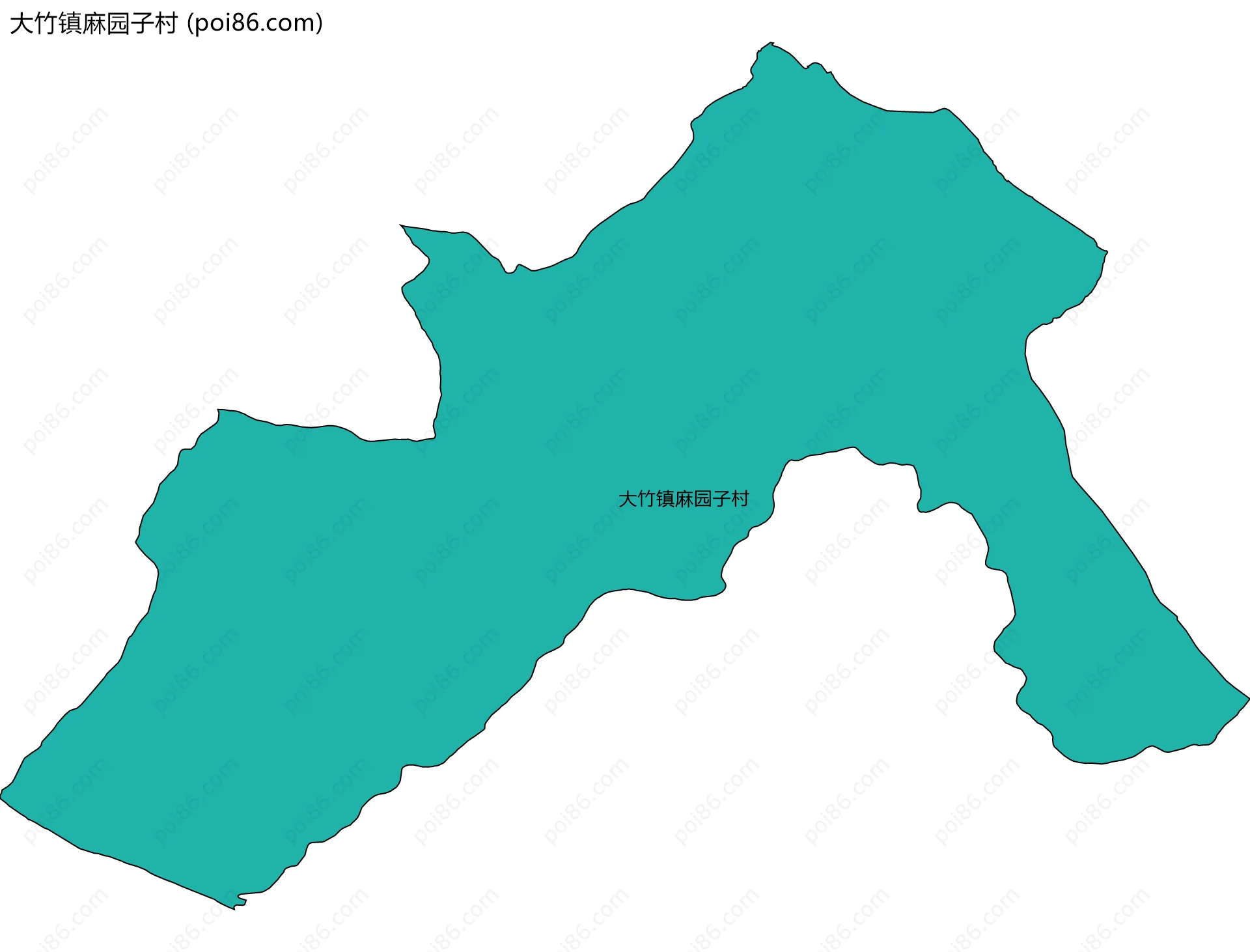 大竹镇麻园子村边界地图
