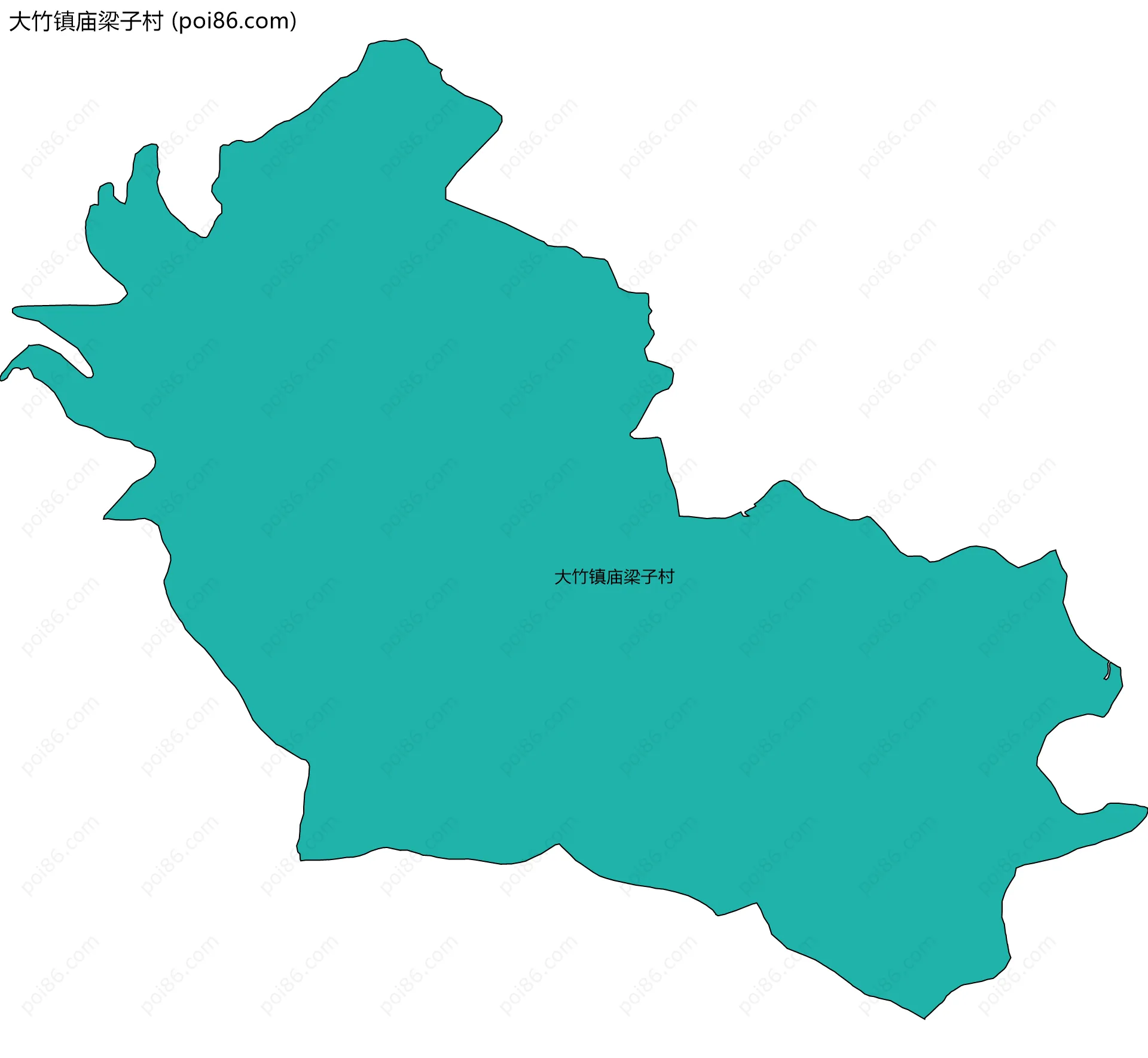 大竹镇庙梁子村边界地图