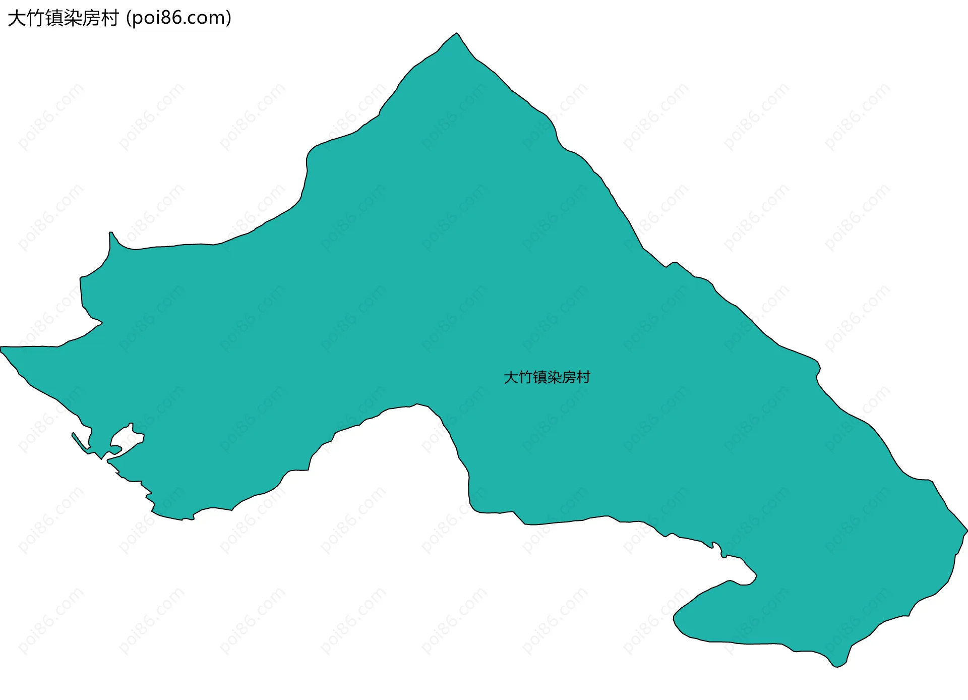 大竹镇染房村边界地图