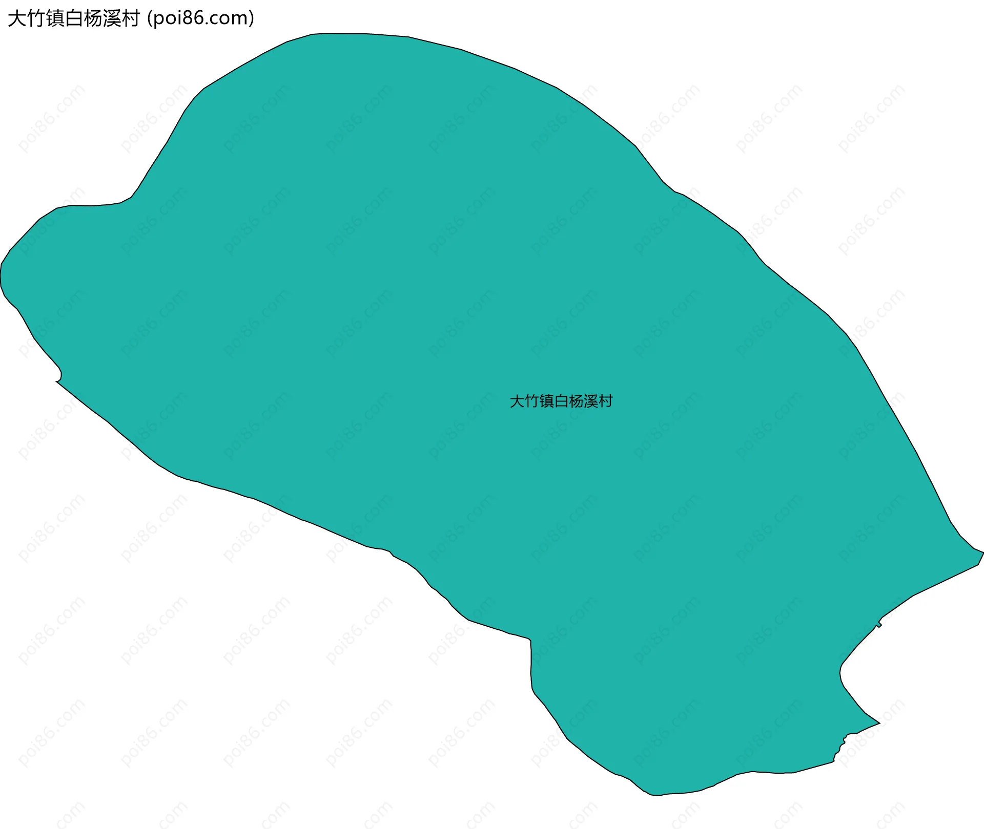 大竹镇白杨溪村边界地图