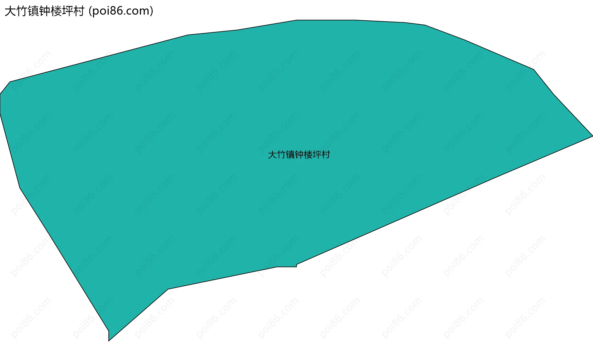 大竹镇钟楼坪村边界地图