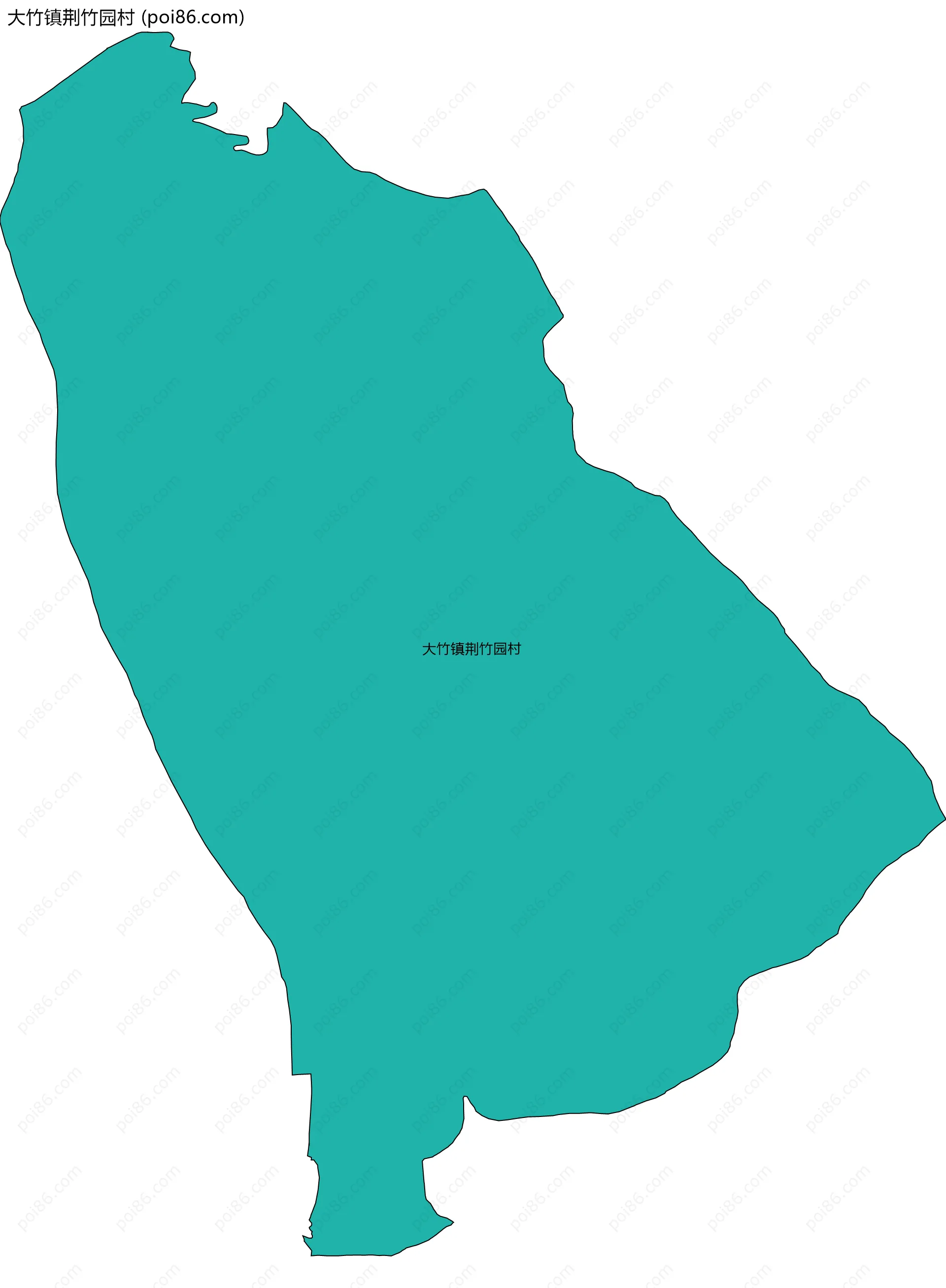 大竹镇荆竹园村边界地图