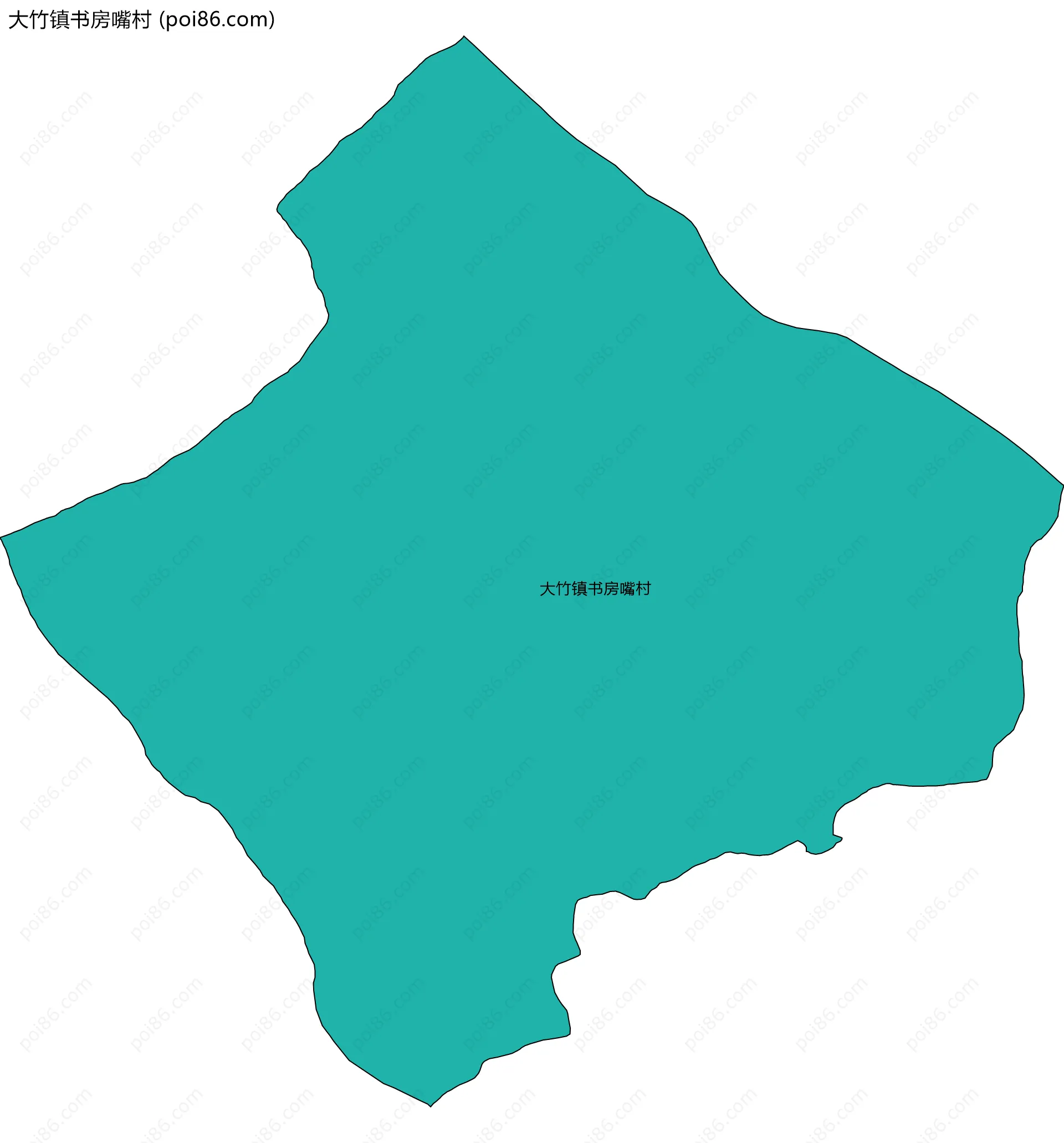 大竹镇书房嘴村边界地图