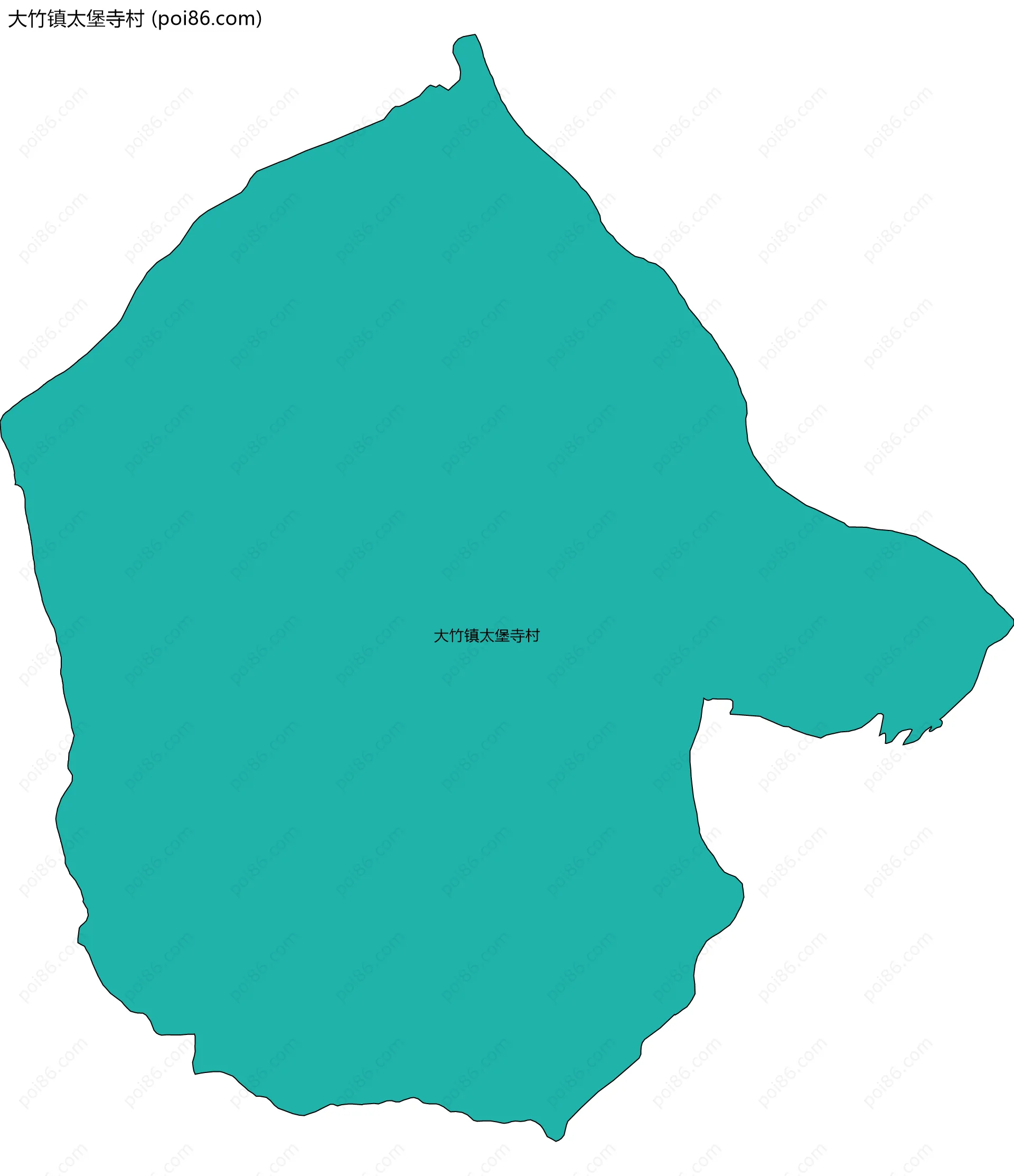 大竹镇太堡寺村边界地图