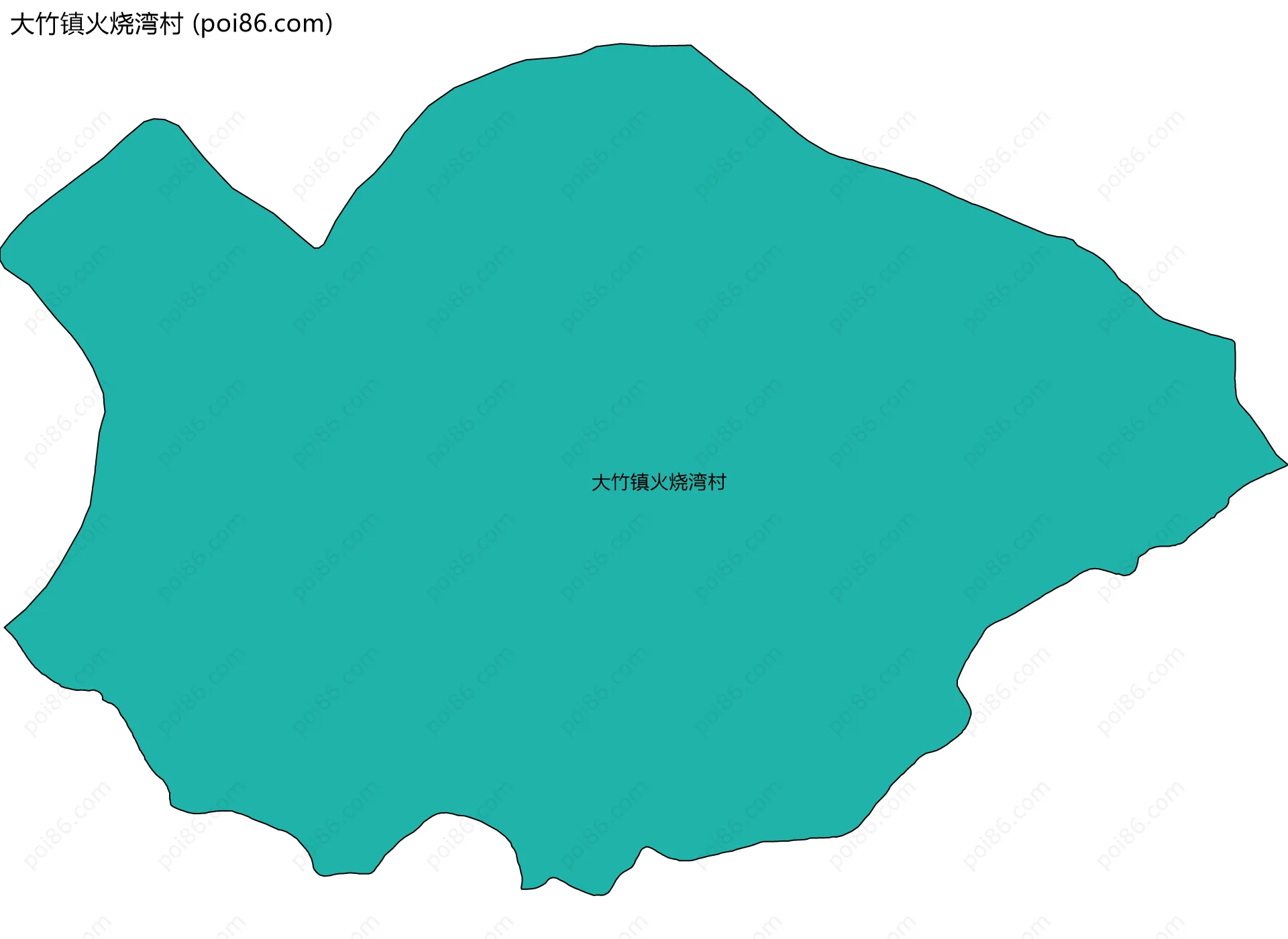 大竹镇火烧湾村边界地图