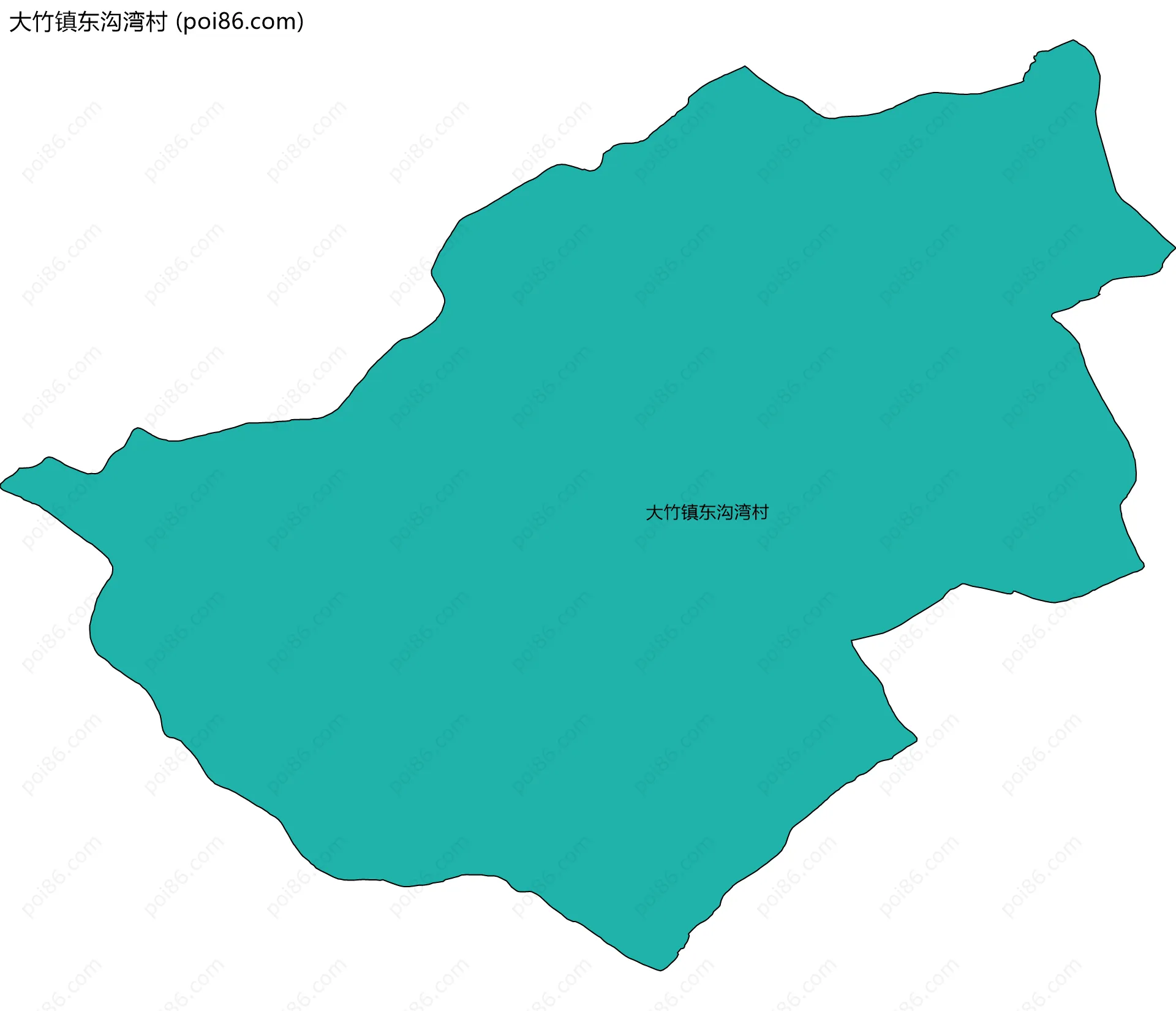 大竹镇东沟湾村边界地图